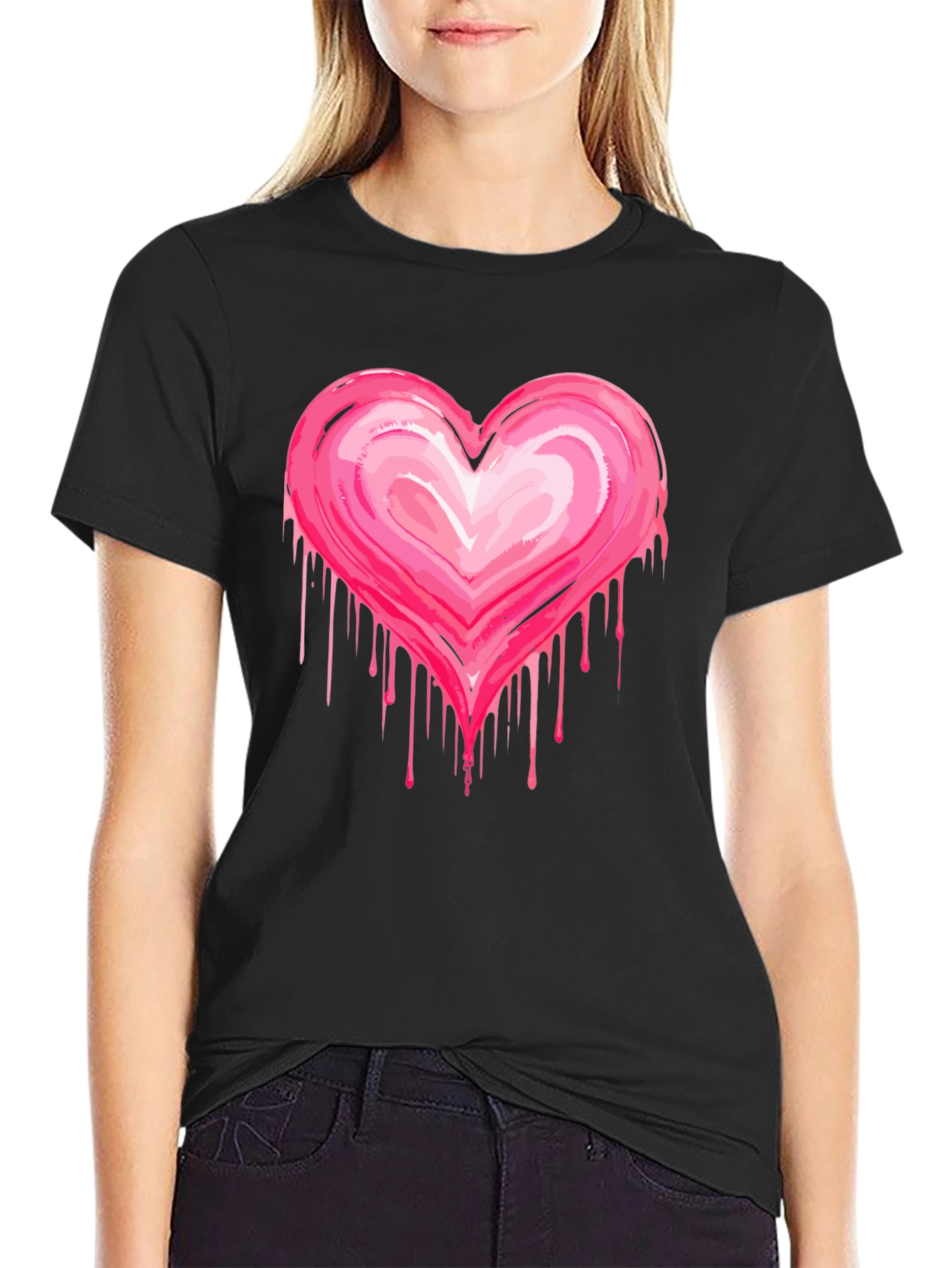 Heart Drip Tee - Bold Black T-Shirt - 2