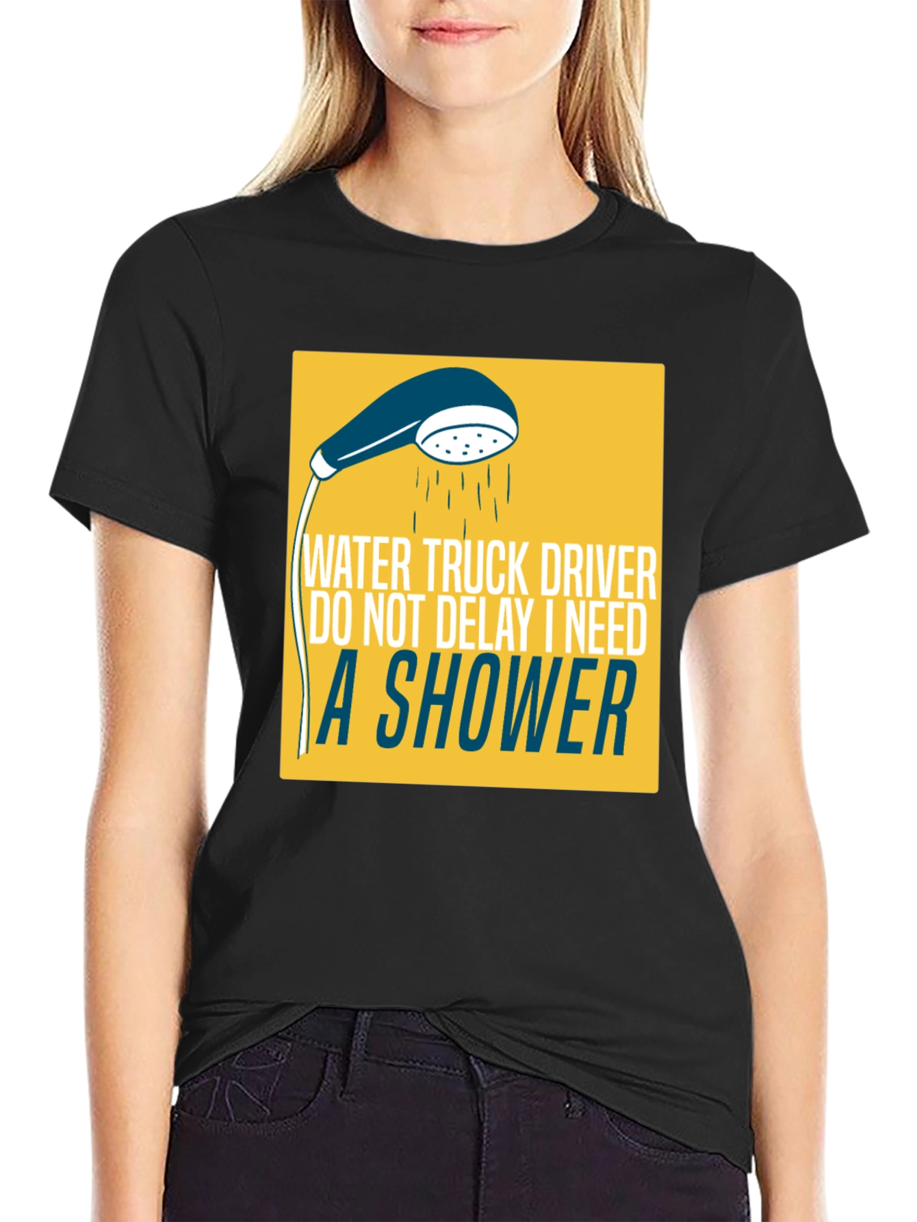 Black Water Truck Driver Humor T-Shirt view 2