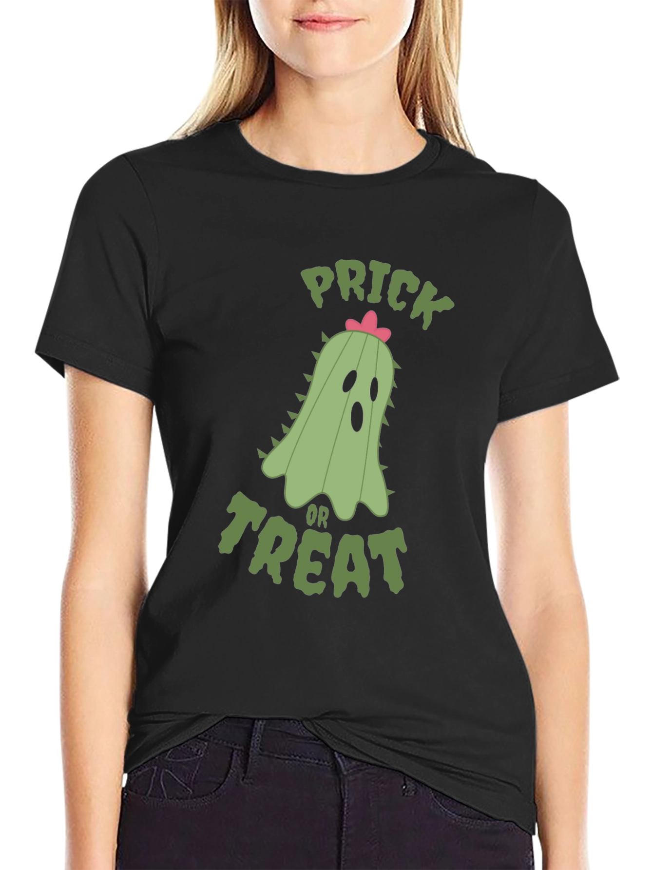 Black Prick or Treat Halloween T-Shirt view 2