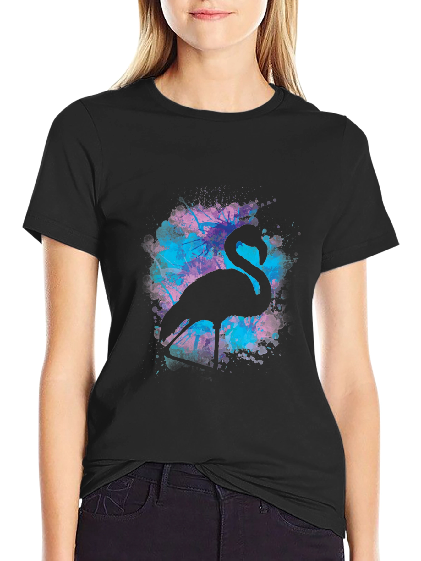 Flamingo Silhouette Graphic T-Shirt - 2
