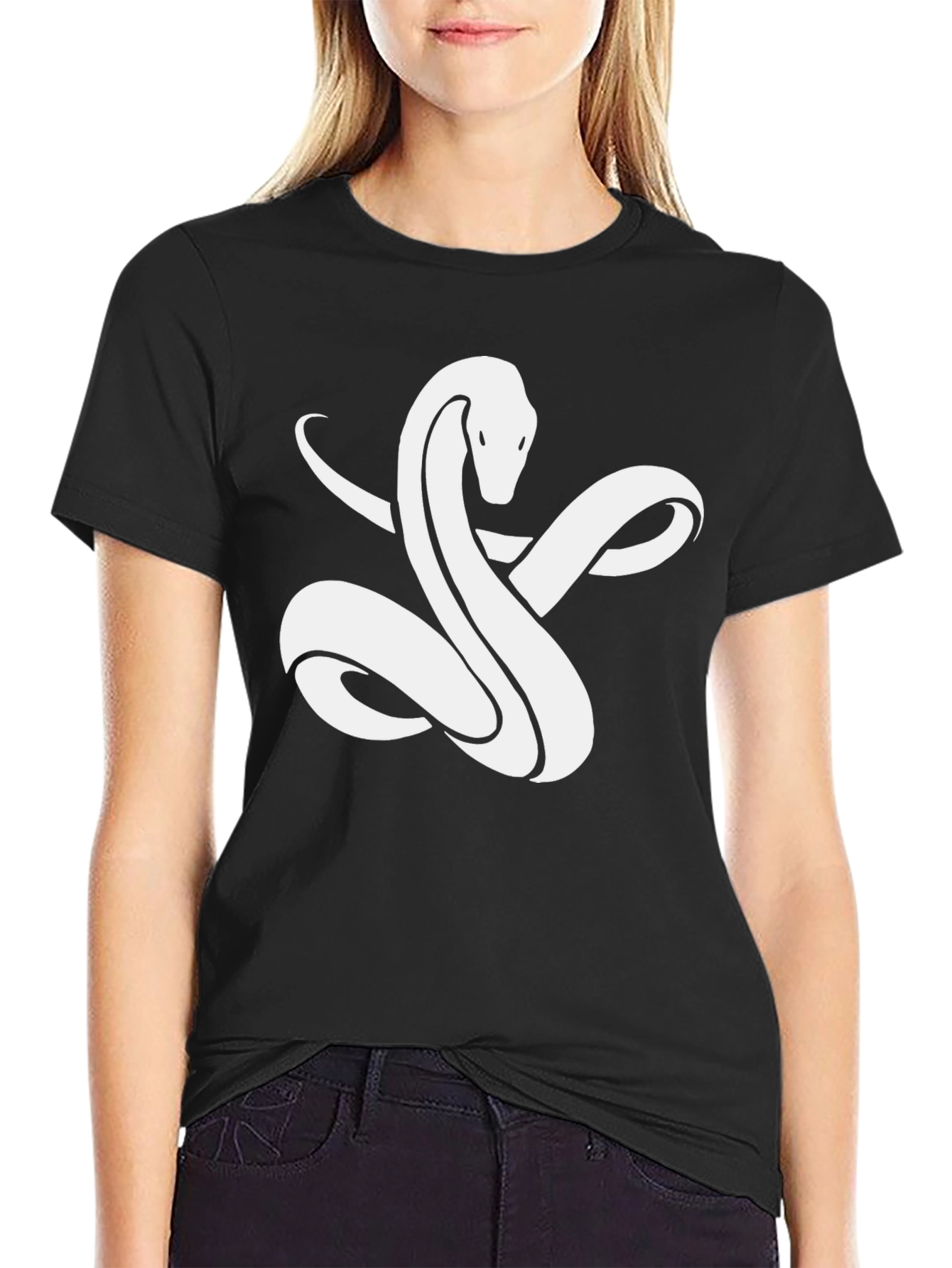 Black Snake Graphic Black T-Shirt view 2