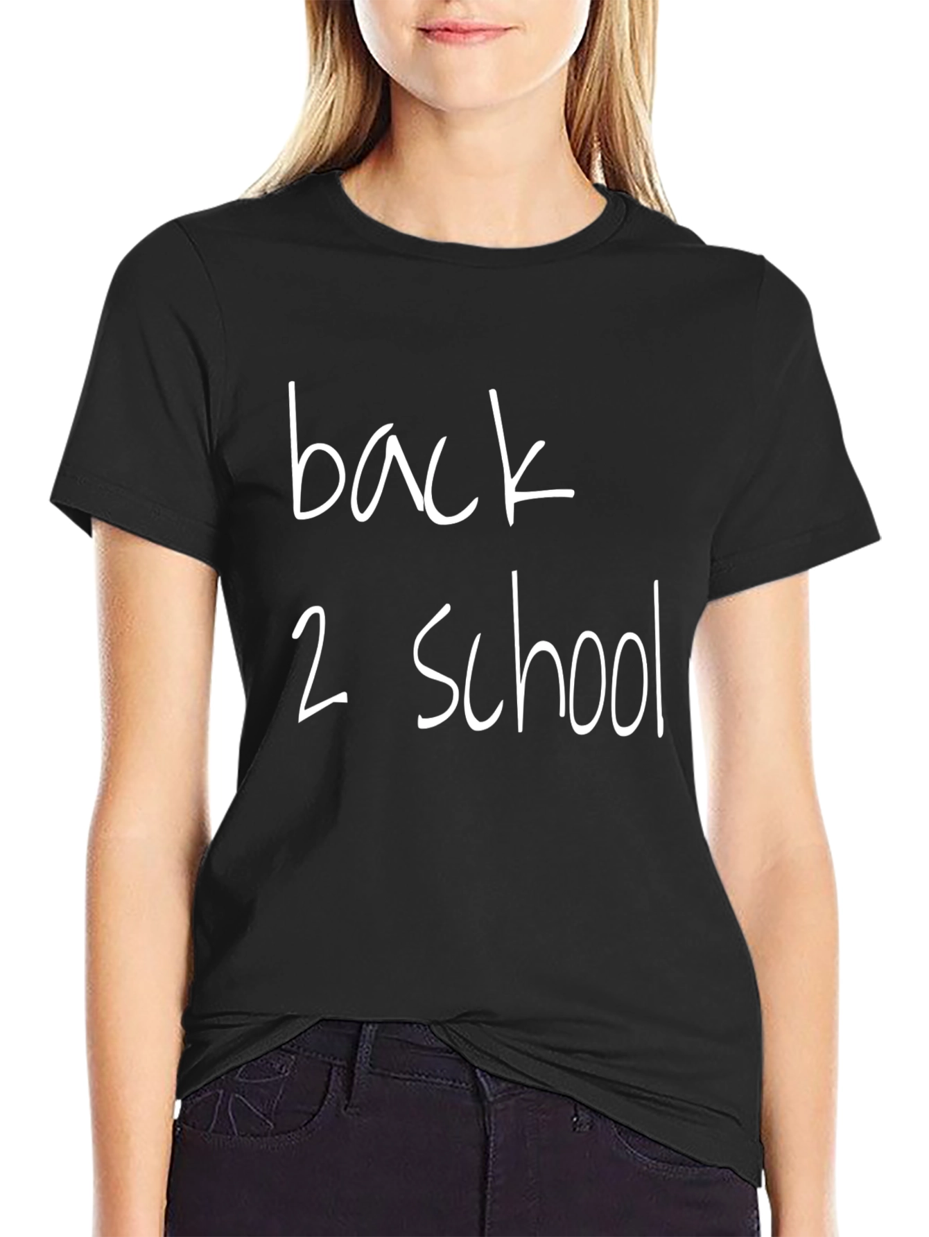 Black Back to School Black T-Shirt view 2