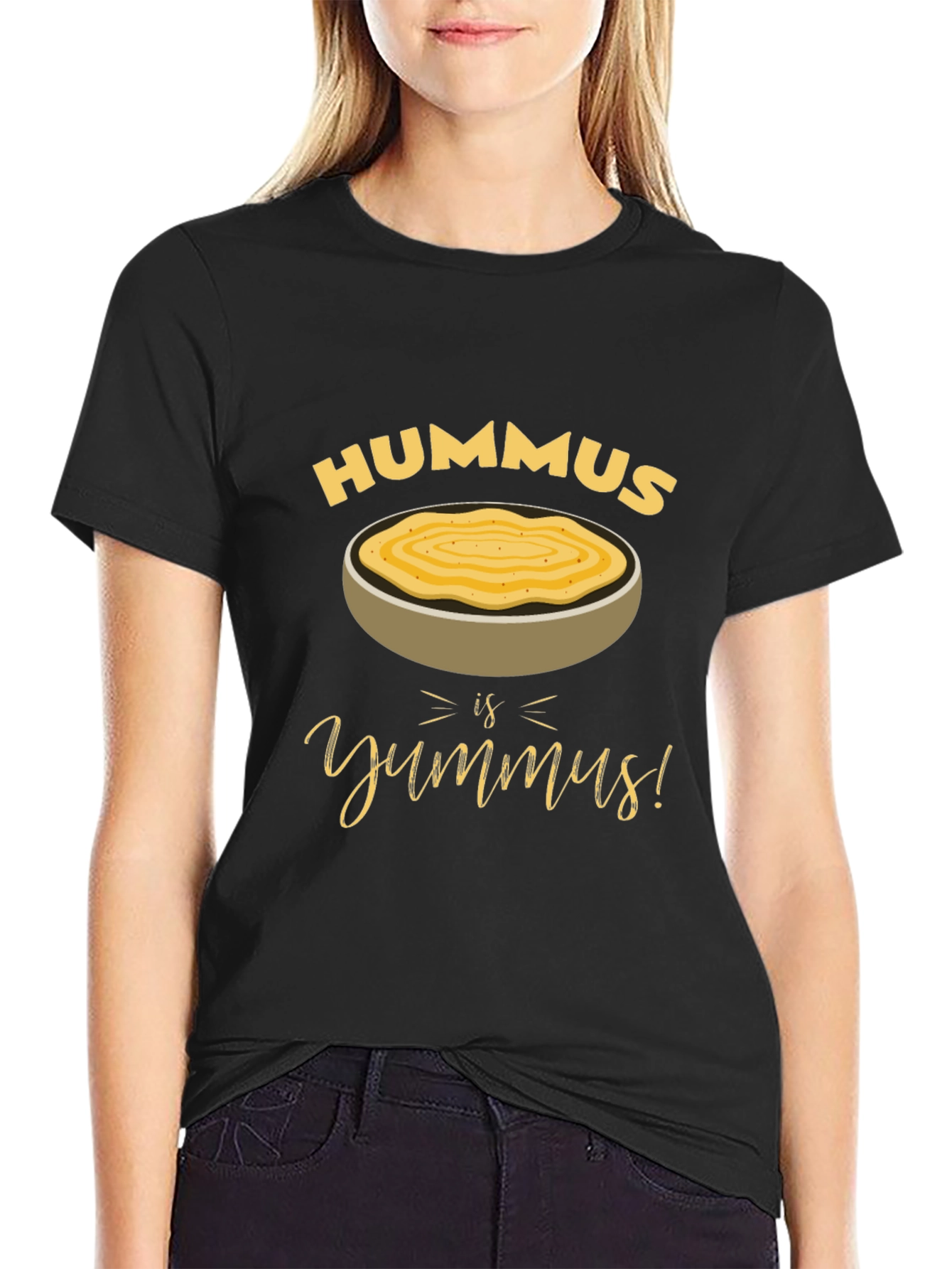 Black Hummus is Yumm-us! T-Shirt view 2