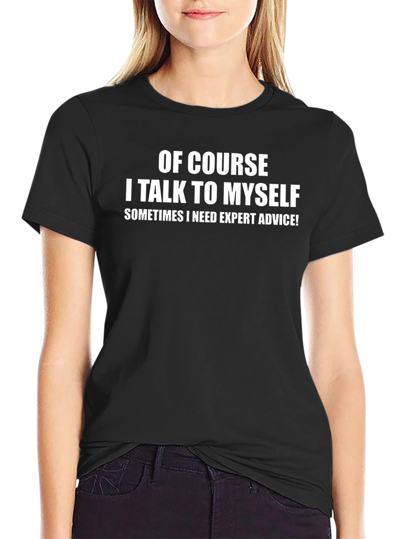 Black Expert Advice Graphic Tee - Funny Slogan T-Shirt view 2