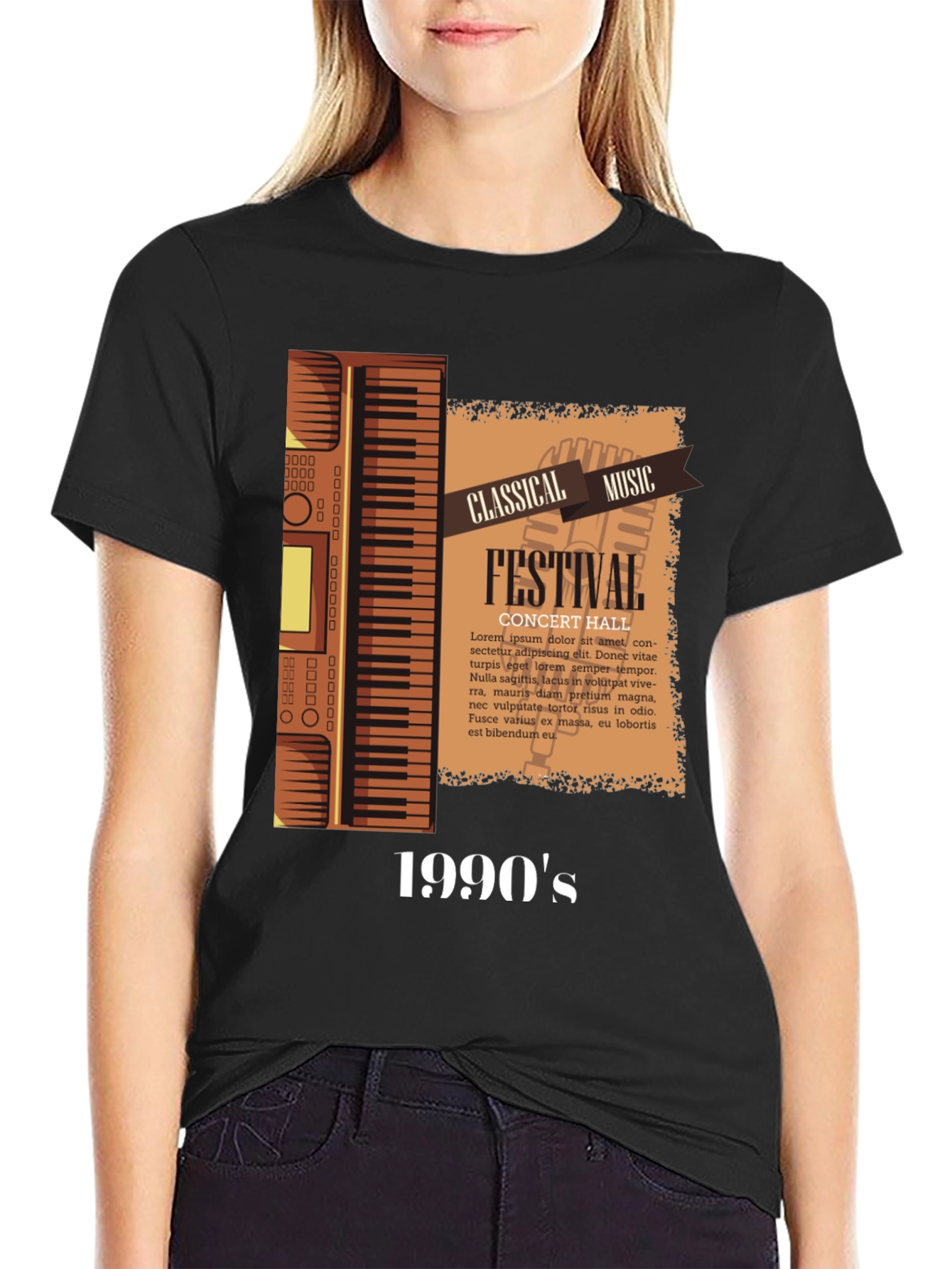Black Classical Music Festival 1990's Graphic Tee view 2
