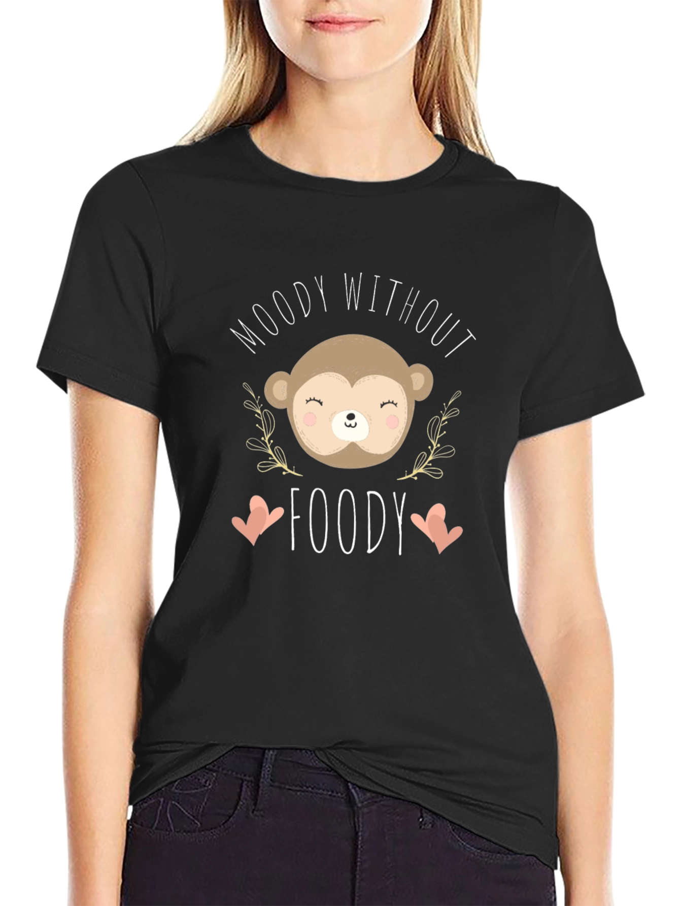 Black Moody Without Foody Black Graphic Tee view 2