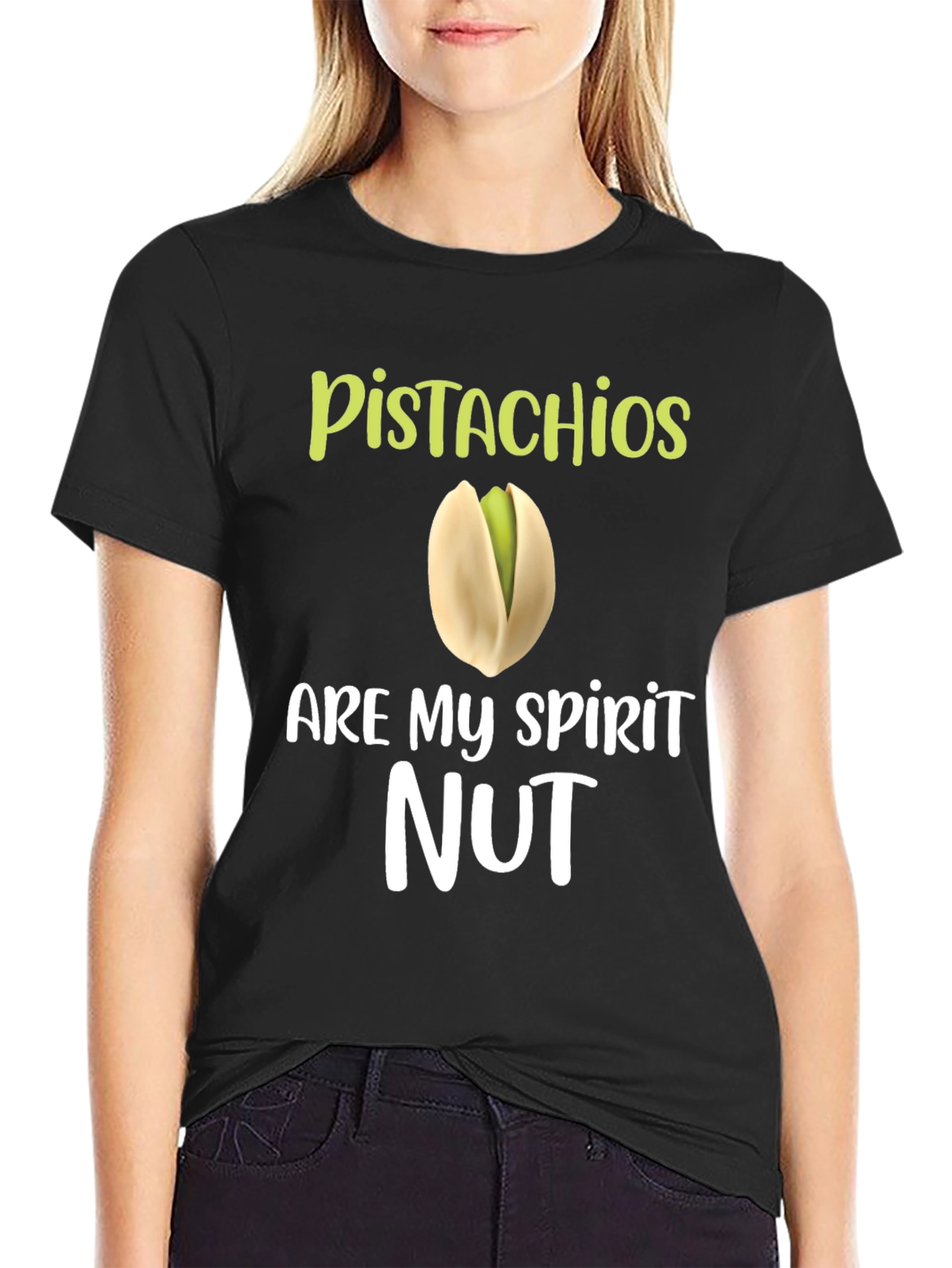 Black Pistachios Are My Spirit Nut Graphic T-Shirt view 2