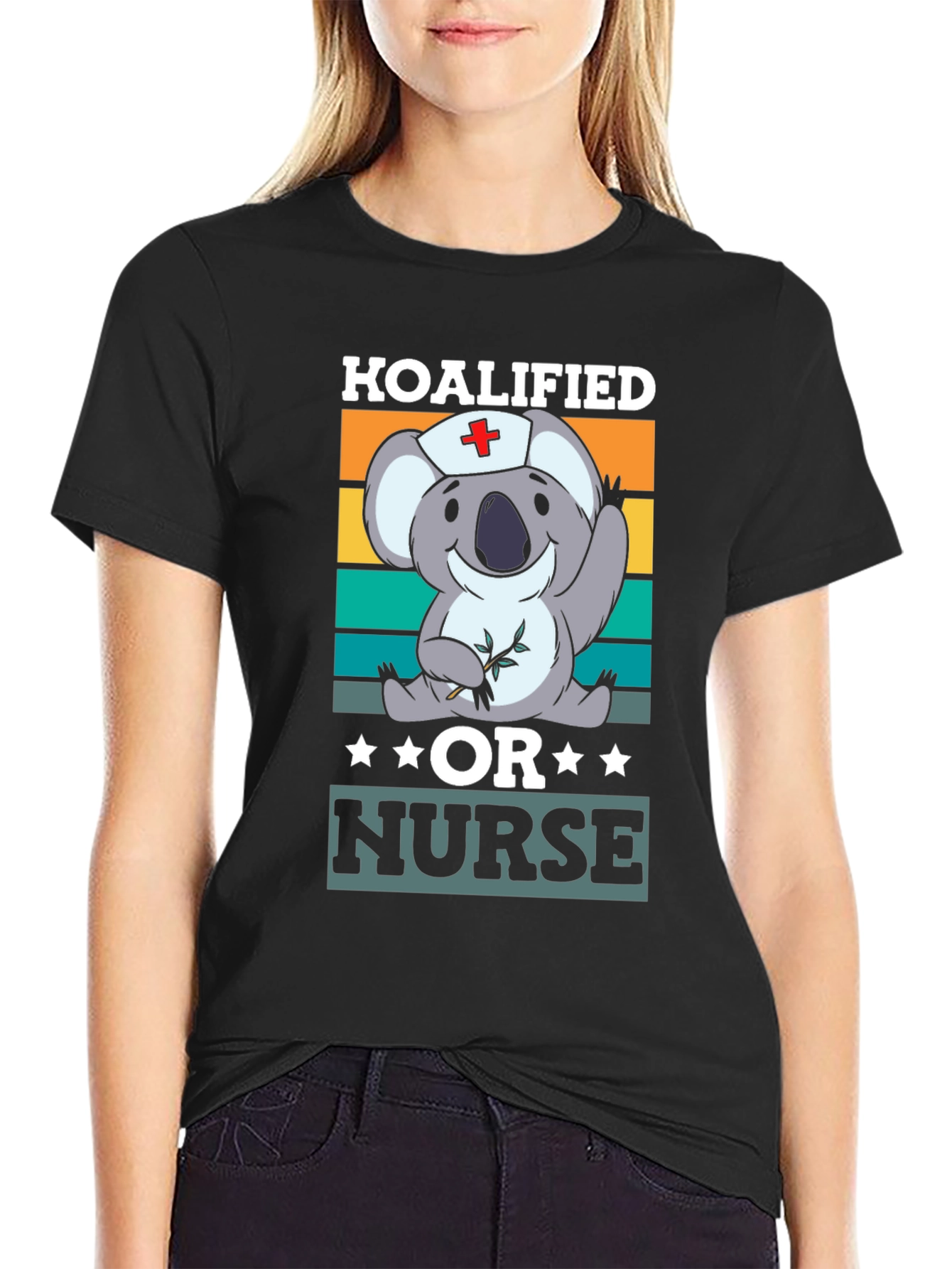 Black Koalified Nurse Graphic T-Shirt view 2