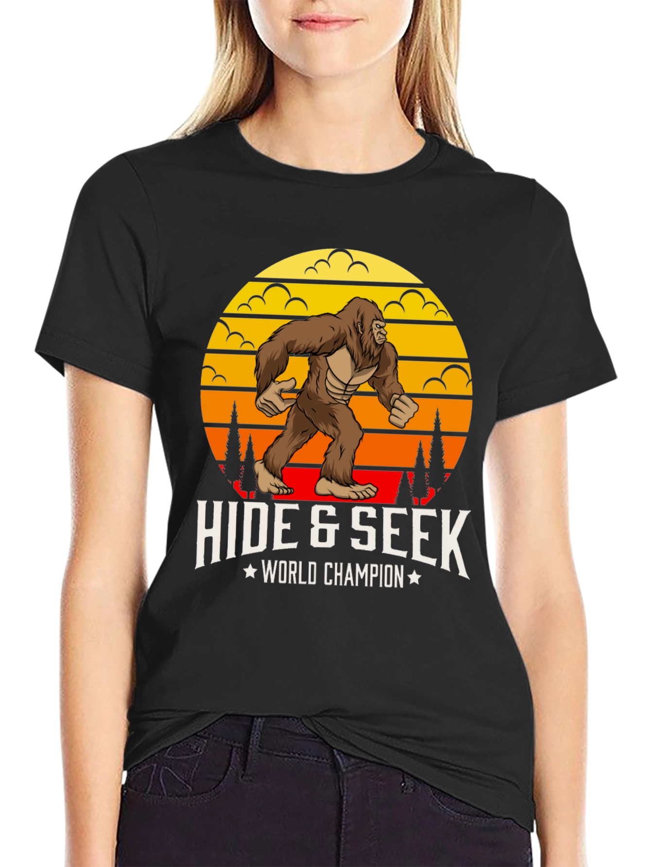 Black Hide & Seek World Champion Graphic Tee view 2