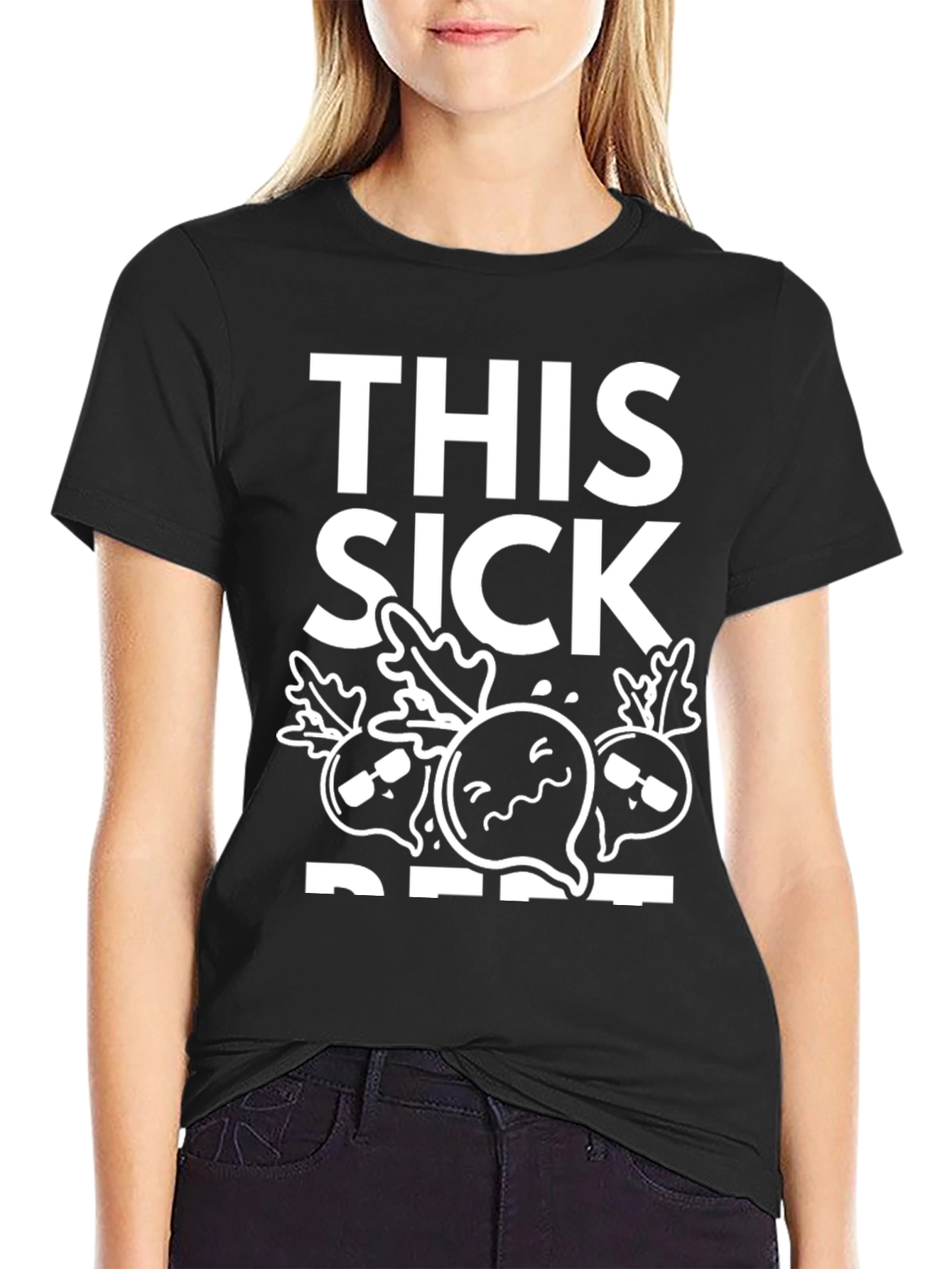 Black This Sick Beet T-Shirt - Funny Graphic Tee view 2