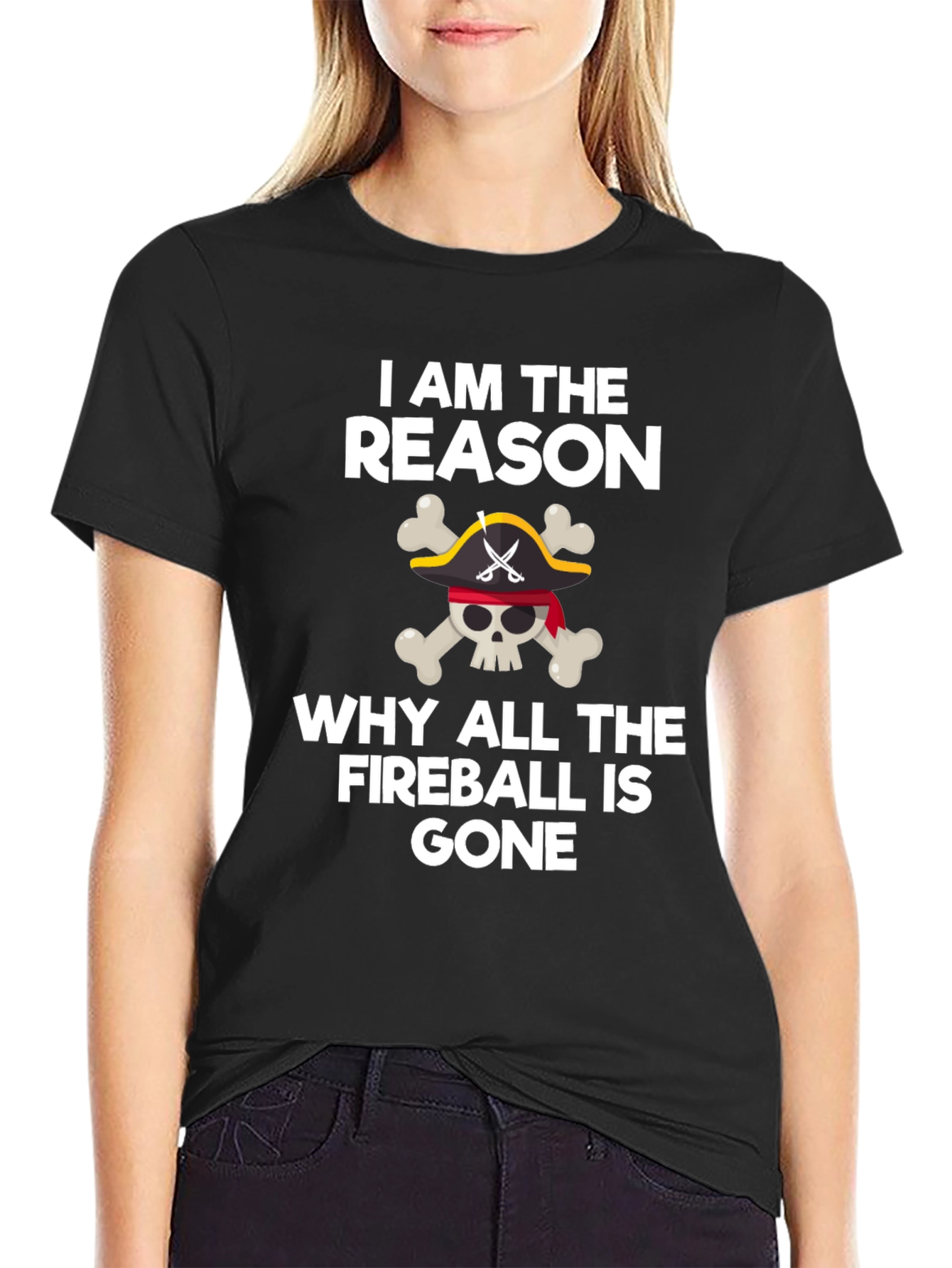 Black Fireball Gone Skull T-Shirt view 2