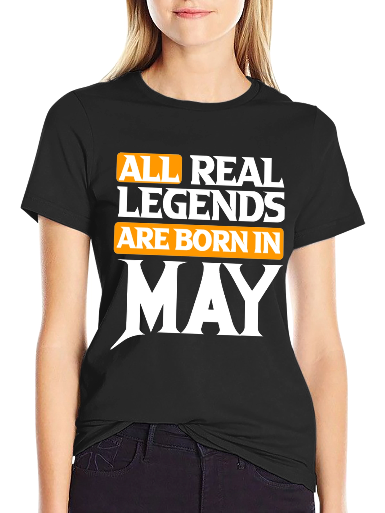 Black Born in May Legend T-Shirt view 2