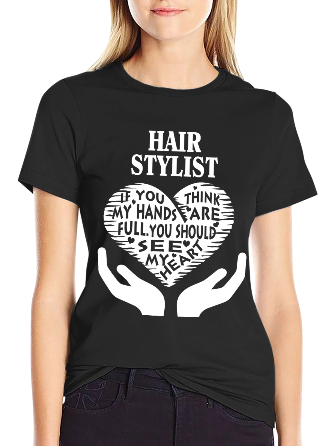 Hair Stylist Heart Graphic T-Shirt - 2