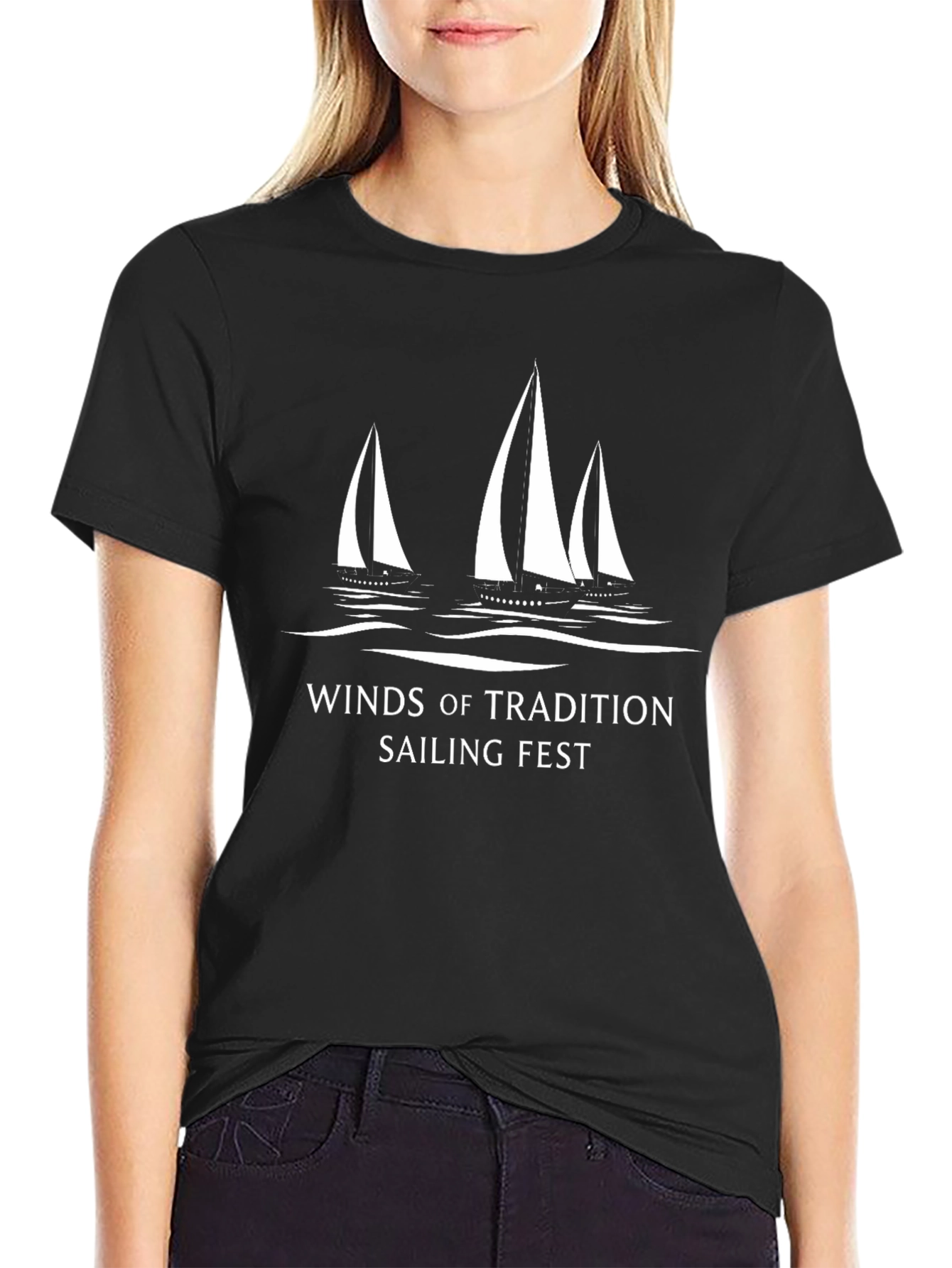 Black Winds of Tradition Sailing Fest Black T-Shirt view 2