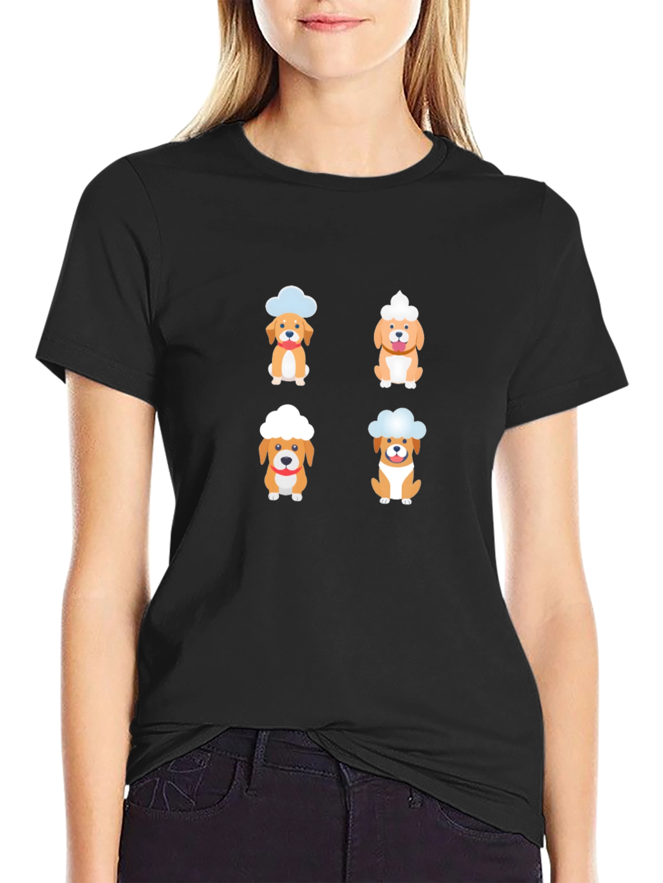 Black Chef Dog T-Shirt - Cute Canine Design view 2