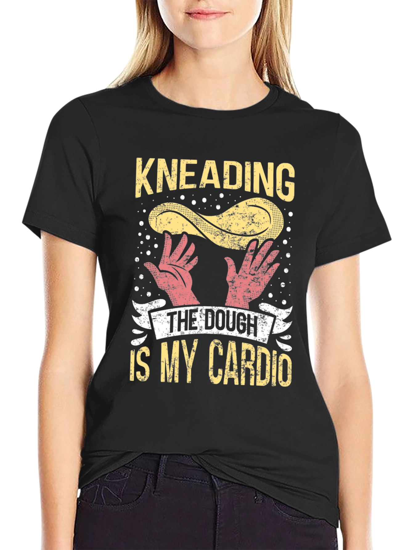 Black Kneading Dough Cardio Graphic T-Shirt view 2