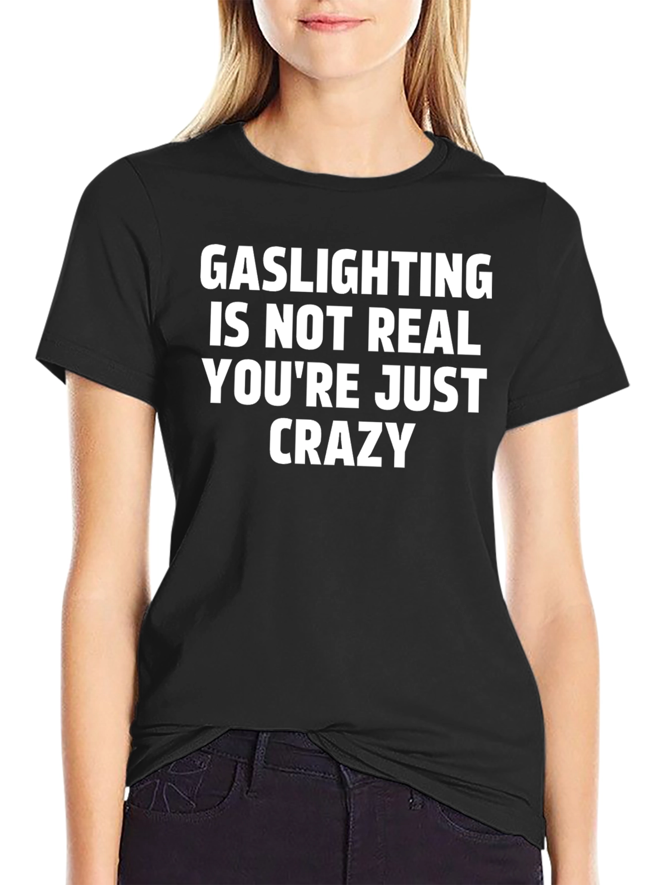 Black Gaslighting Is Not Real Graphic Tee view 2