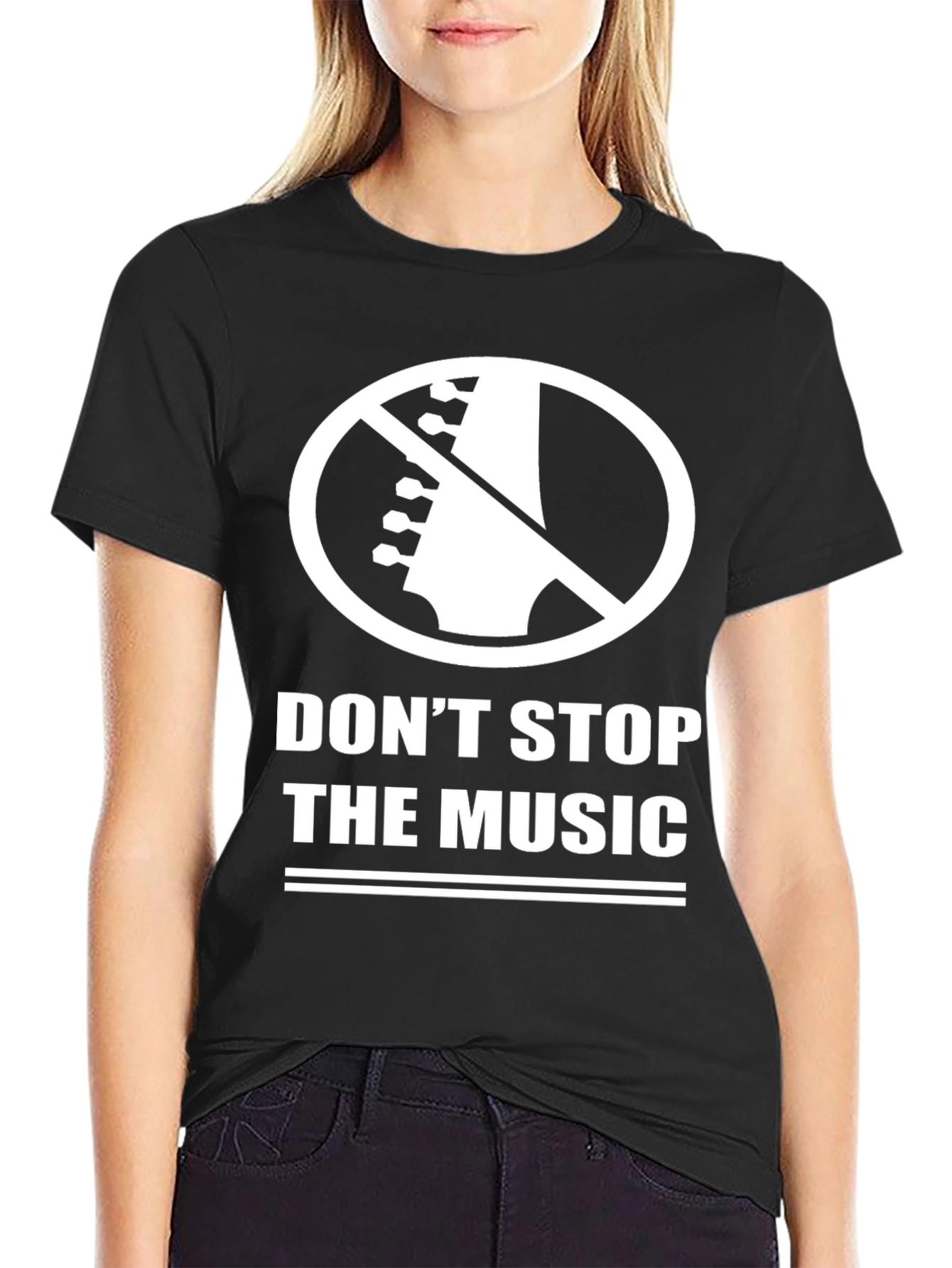 Black Don't Stop The Music Black T-Shirt view 2