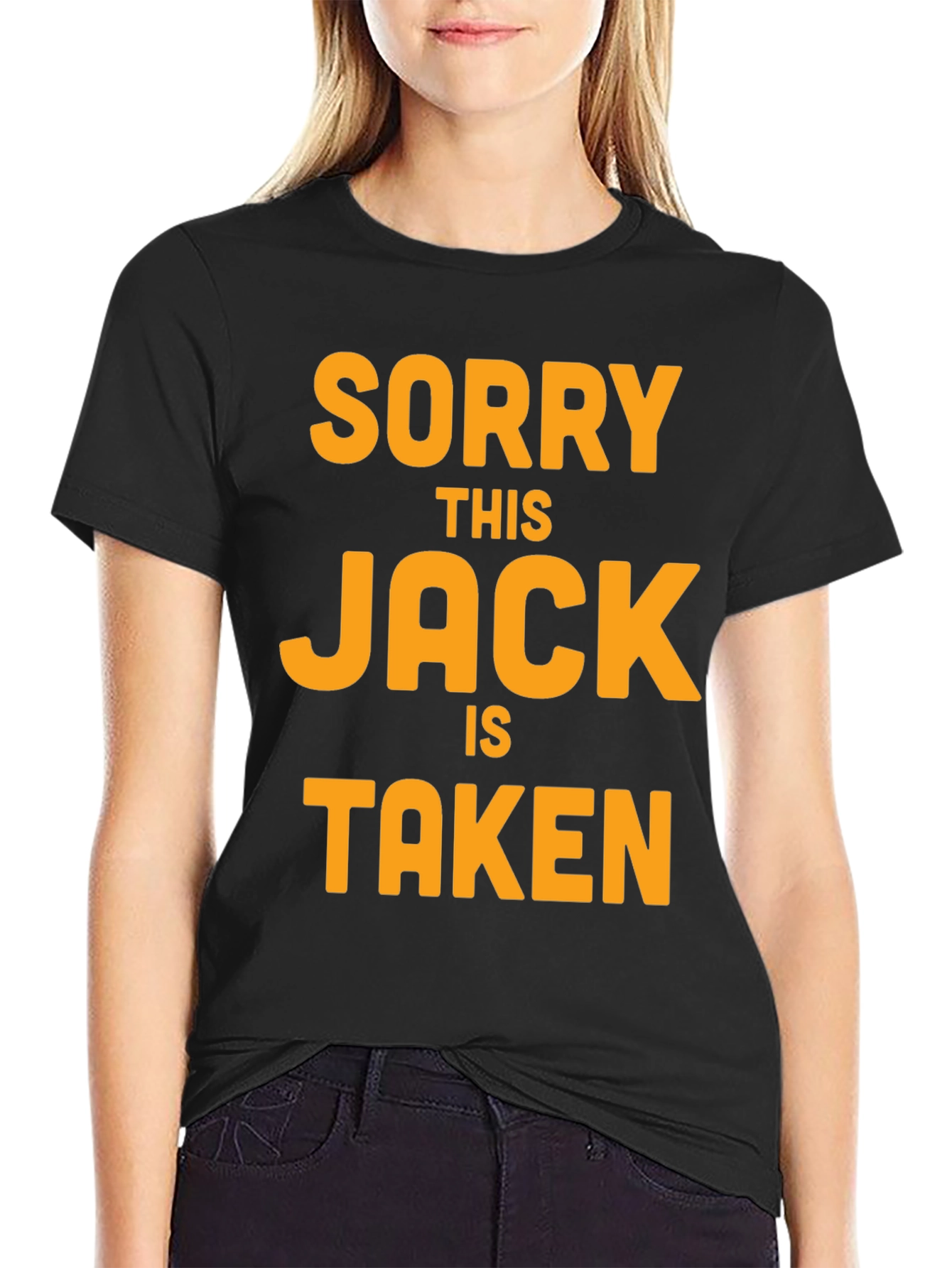 Black Sorry This Jack is Taken T-Shirt view 2