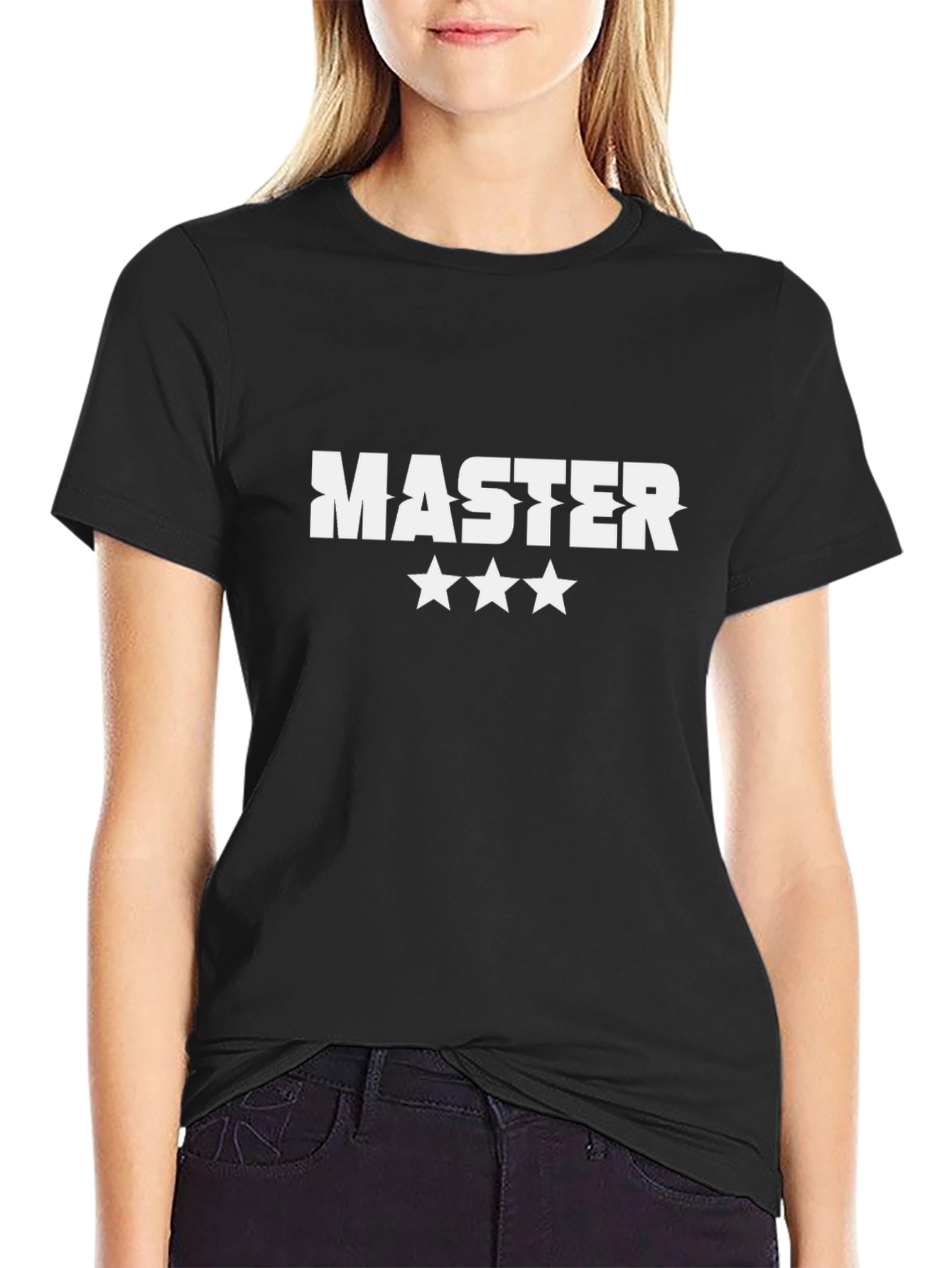 Black Master Three Stars Black Graphic Tee view 2