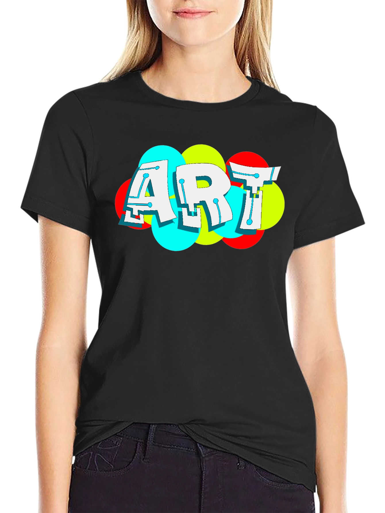 Black ART Graphic Tee - Bold Modern Design view 2