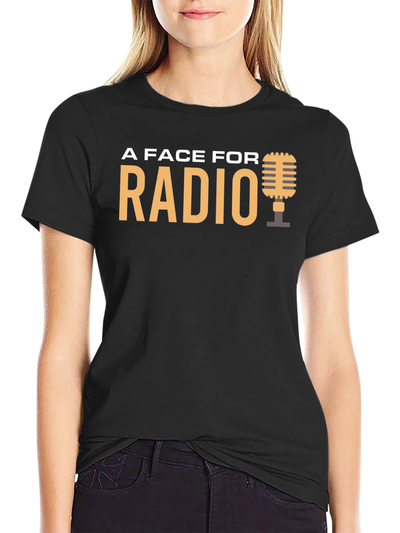 Black A Face For Radio T-Shirt view 2