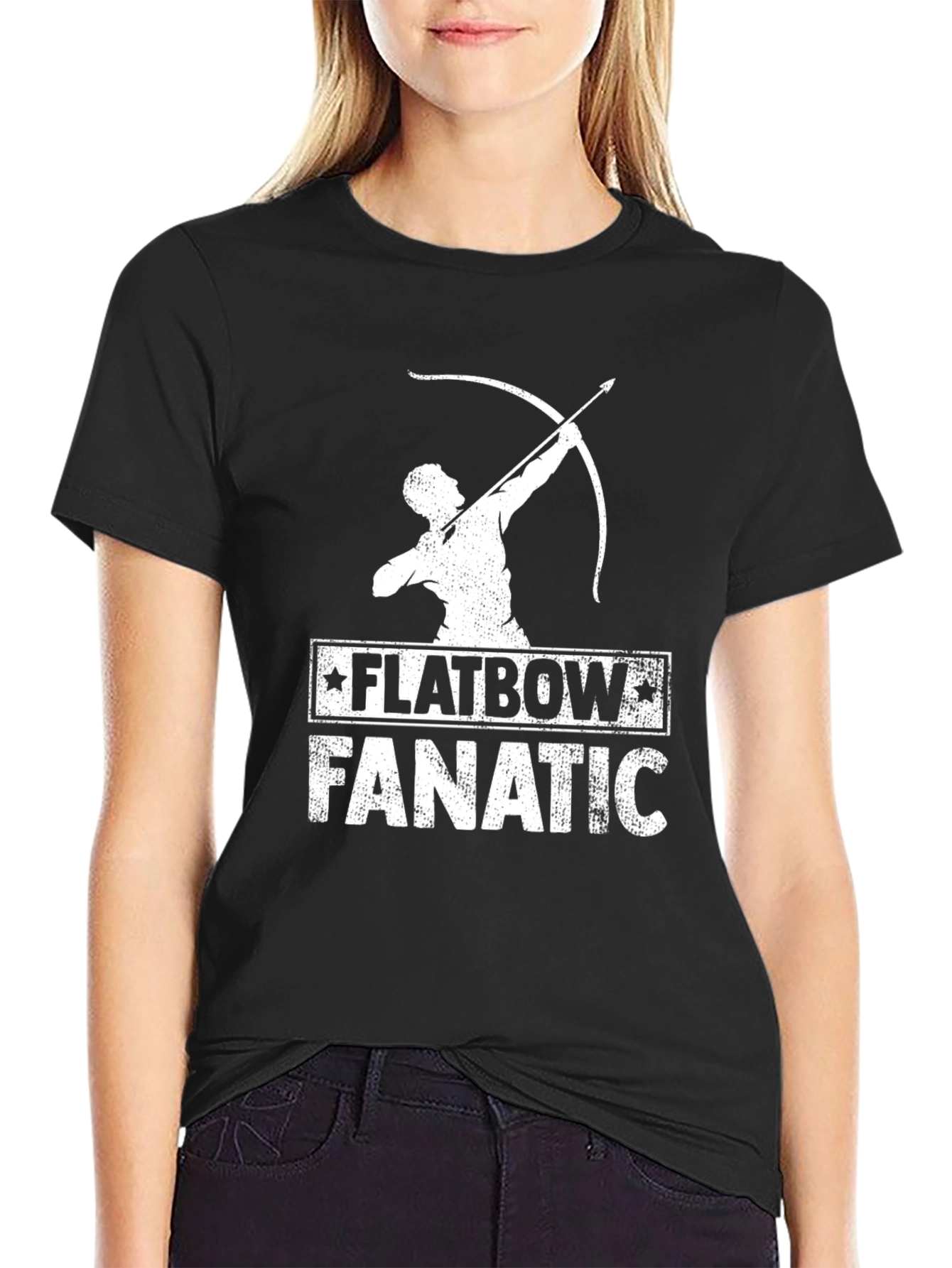 Black Flatbow Fanatic Graphic T-Shirt view 2