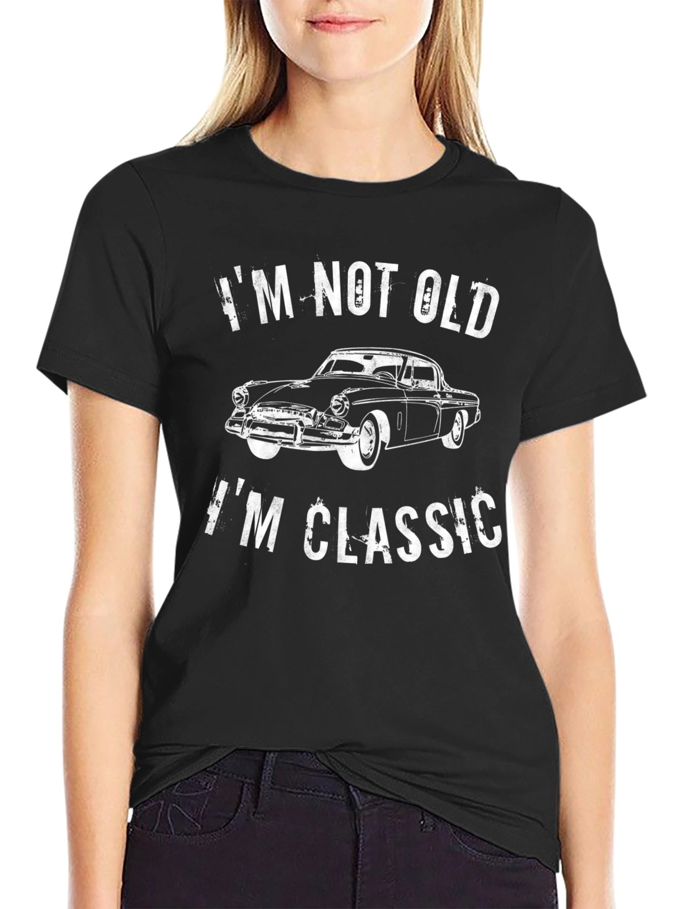 Black I'm Not Old, I'm Classic Car T-Shirt view 2