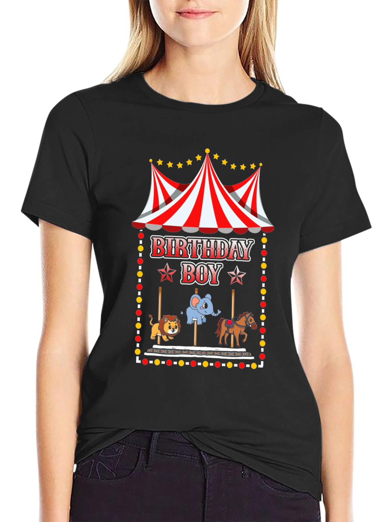Black Birthday Boy Circus T-Shirt view 2