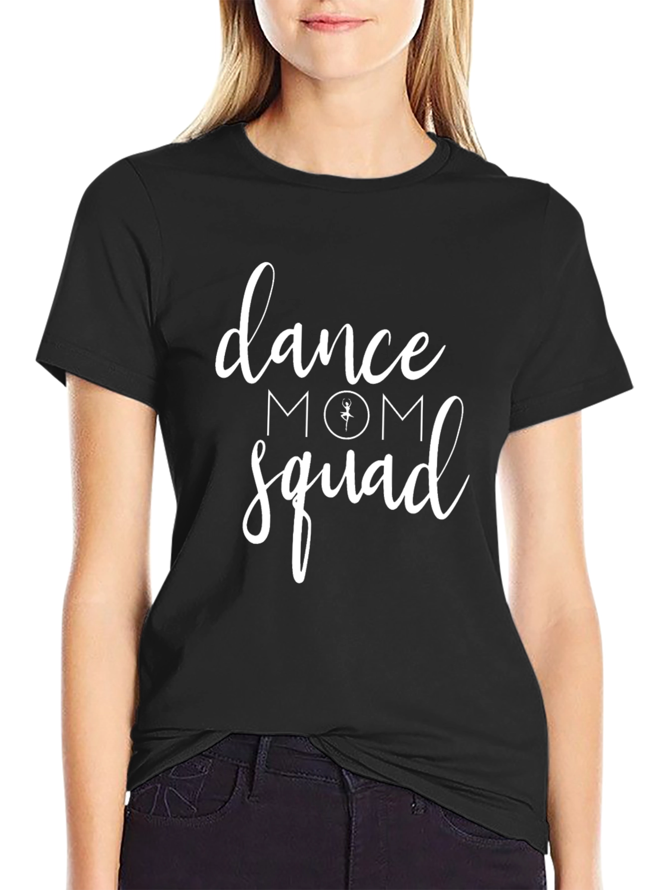 Black Dance Mom Squad Graphic Tee - Black view 2