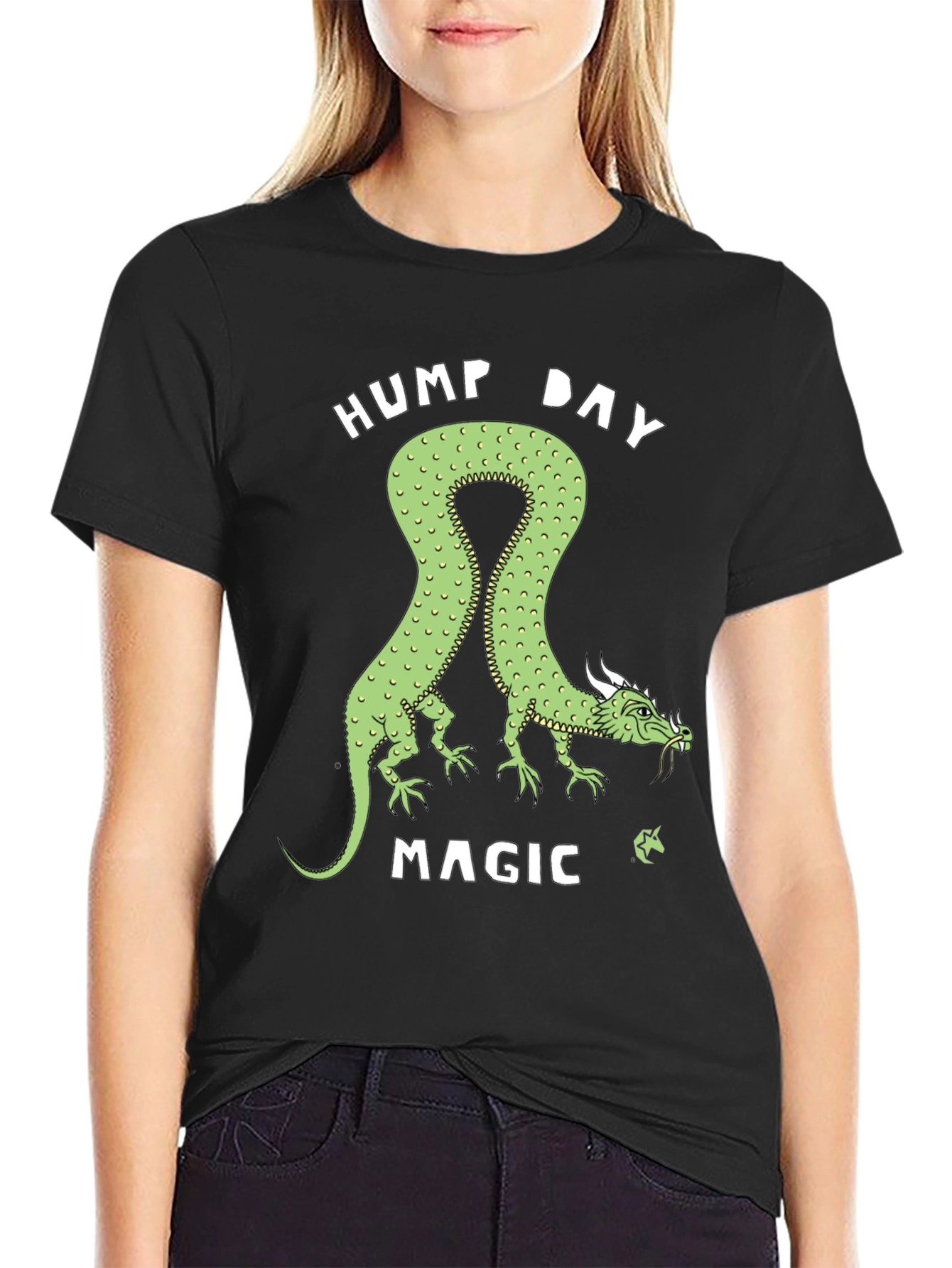 Black Hump Day Magic Dragon Graphic Tee view 2