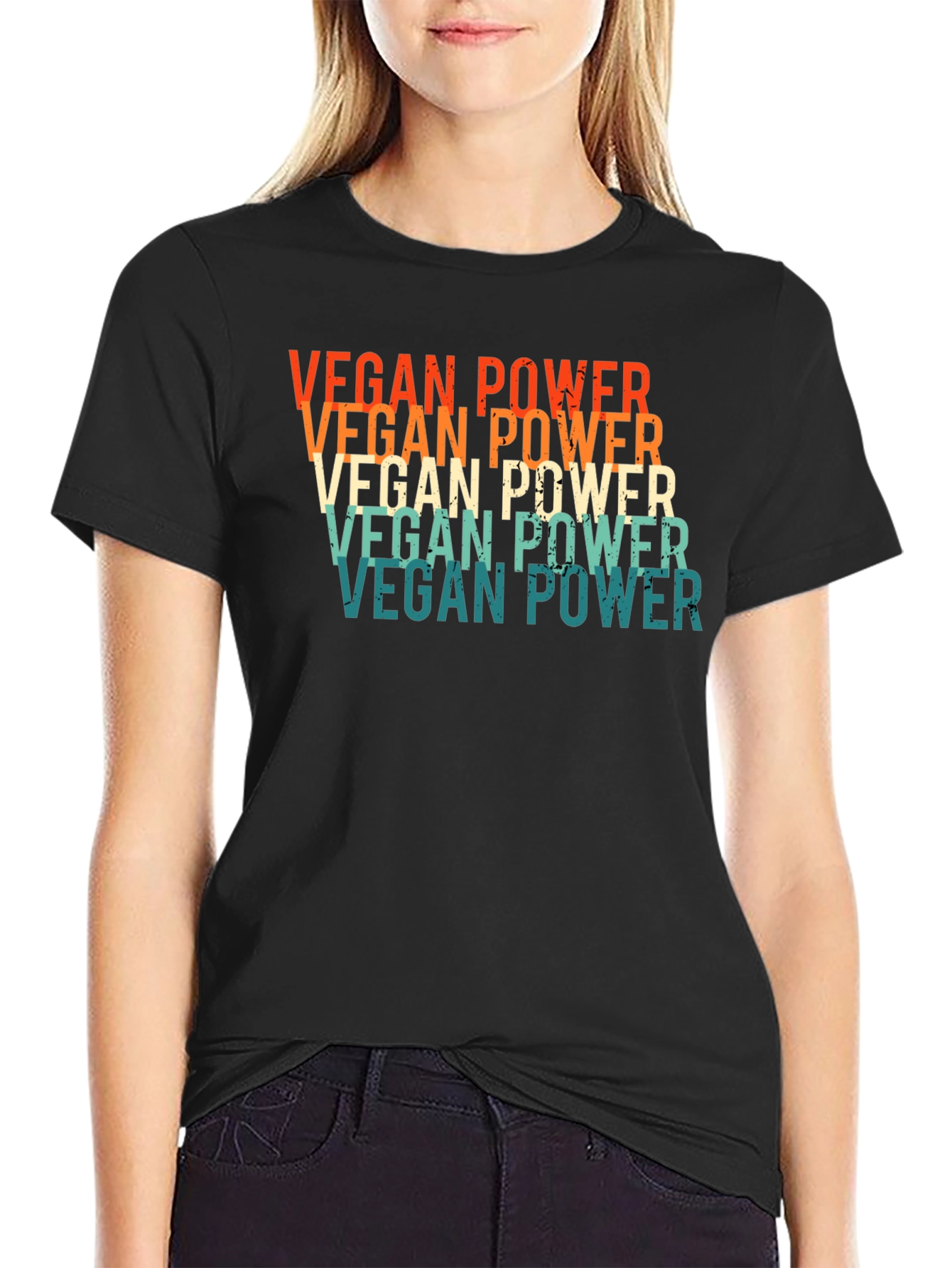 Vegan Power Retro Graphic T-Shirt - 2