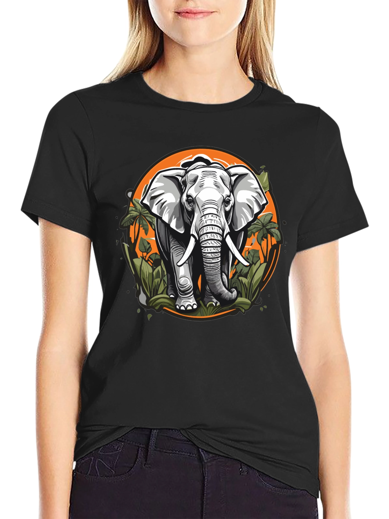 Black Elephant Graphic Tee - Nature Lover's Apparel view 2