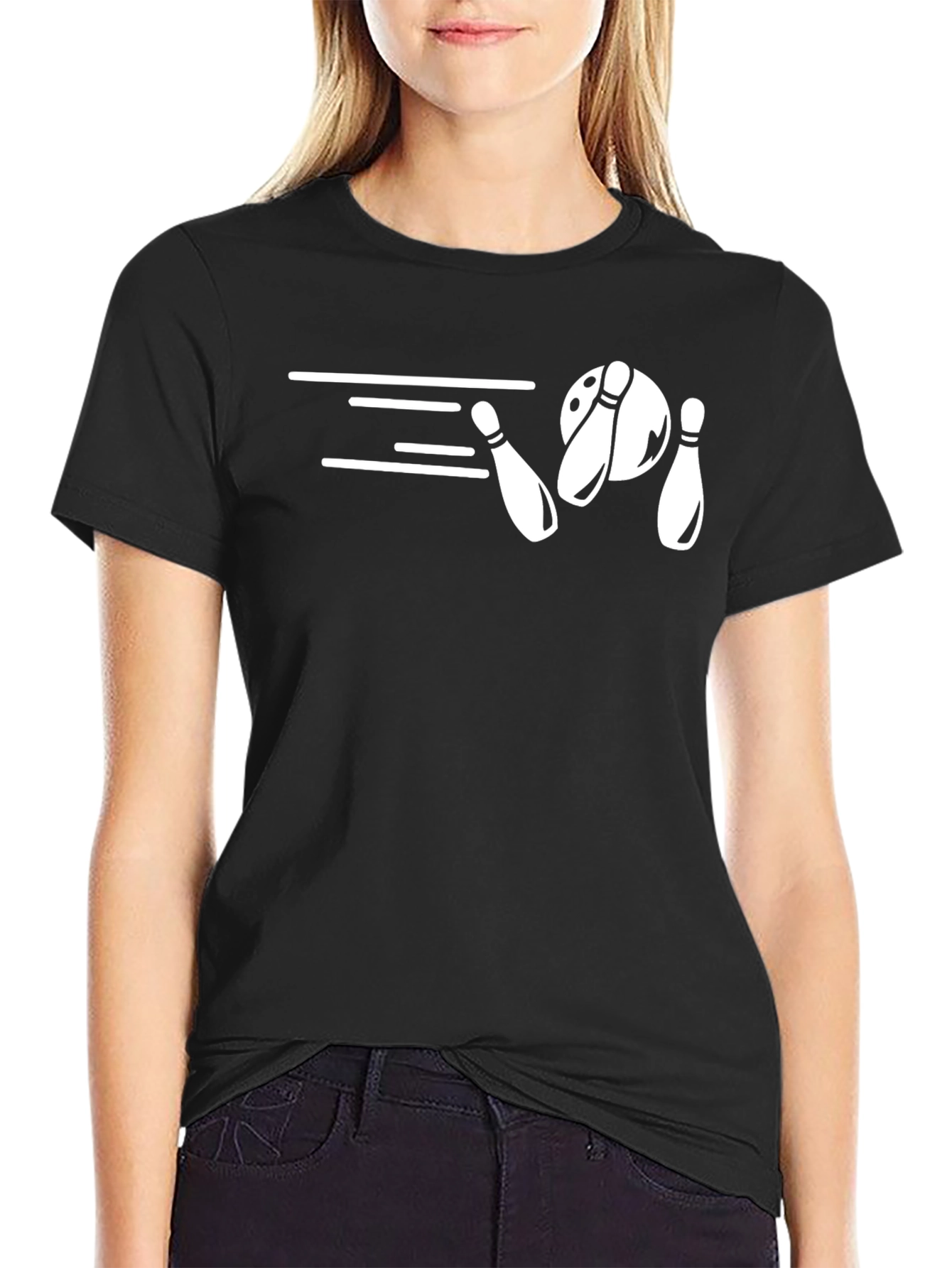 Bowling Strike Graphic Tee - Men's Black T-Shirt - 2