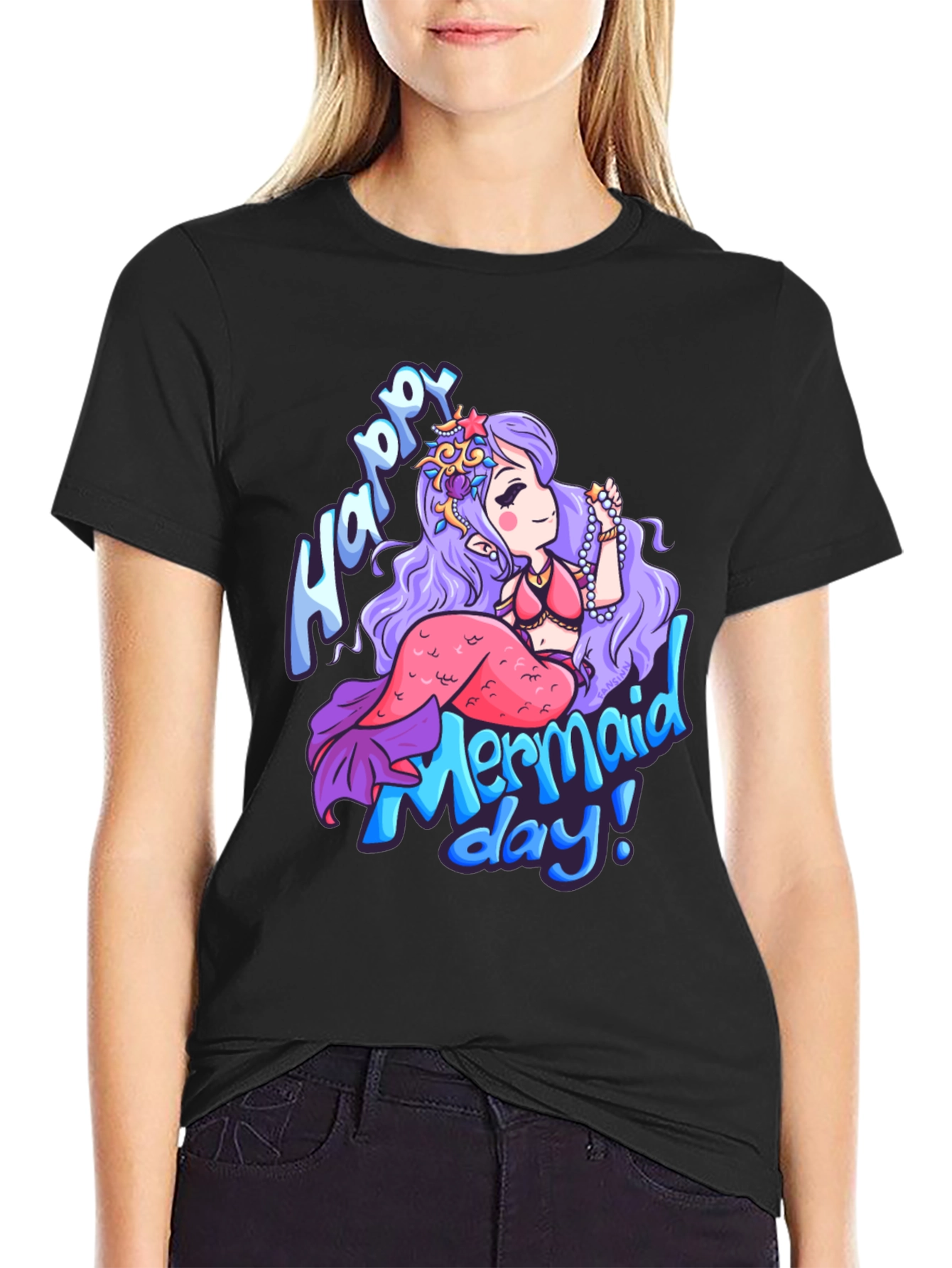 Happy Mermaid Day T-Shirt - Unique Graphic Tee - 2