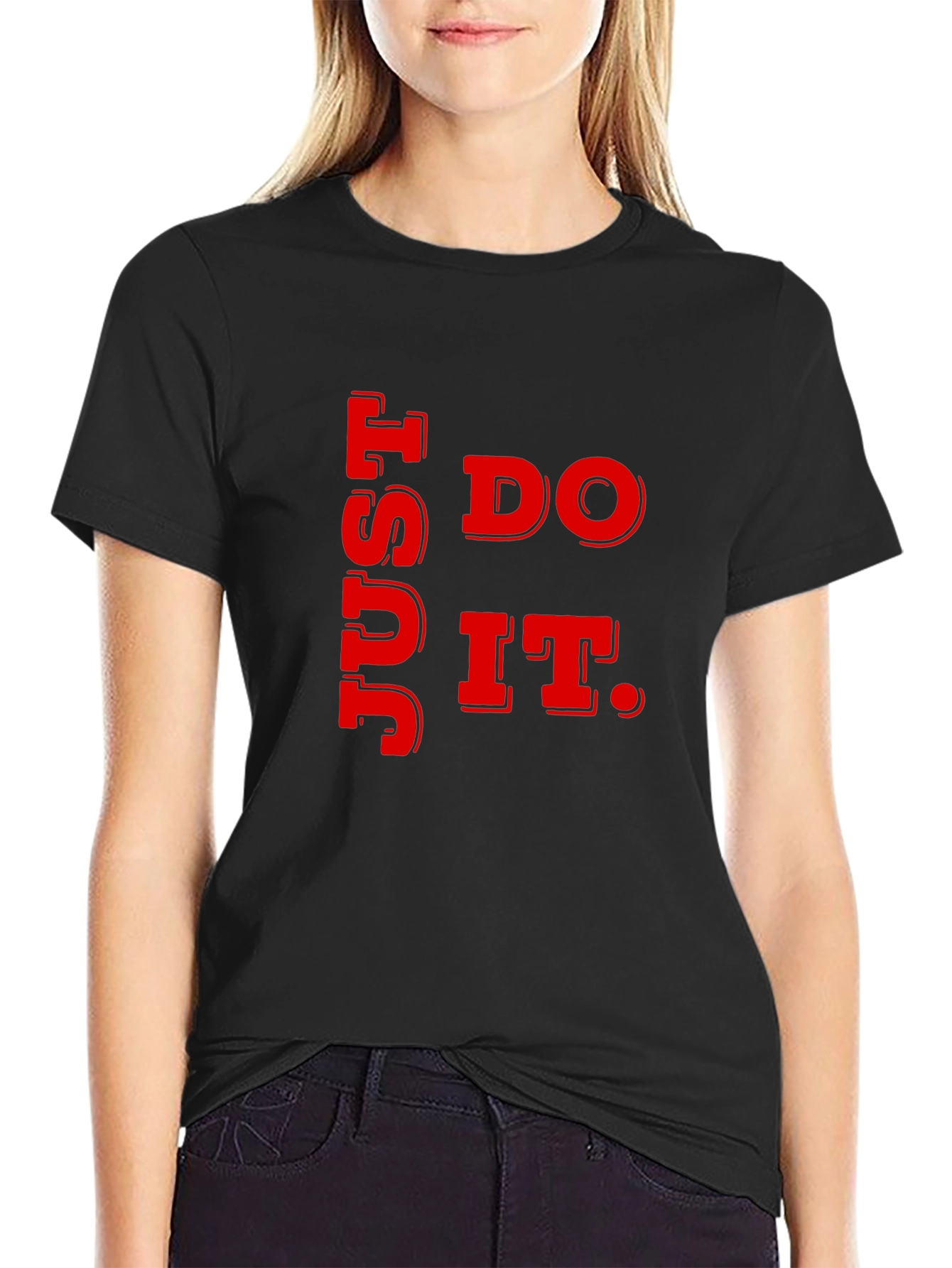 Black Just Do It Graphic Tee - Black view 2