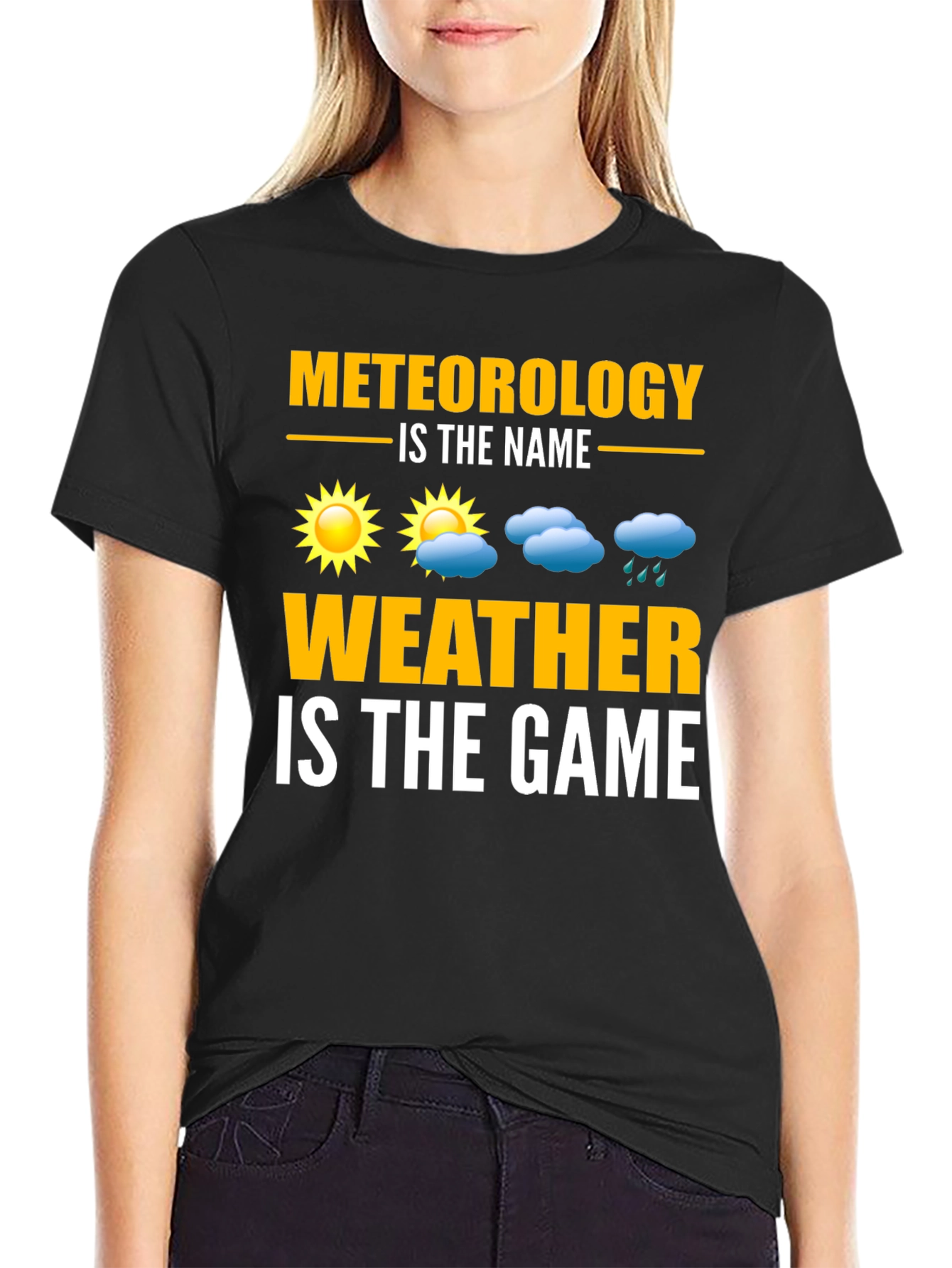 Black Meteorology Weather T-Shirt - Science Pun Tee view 2
