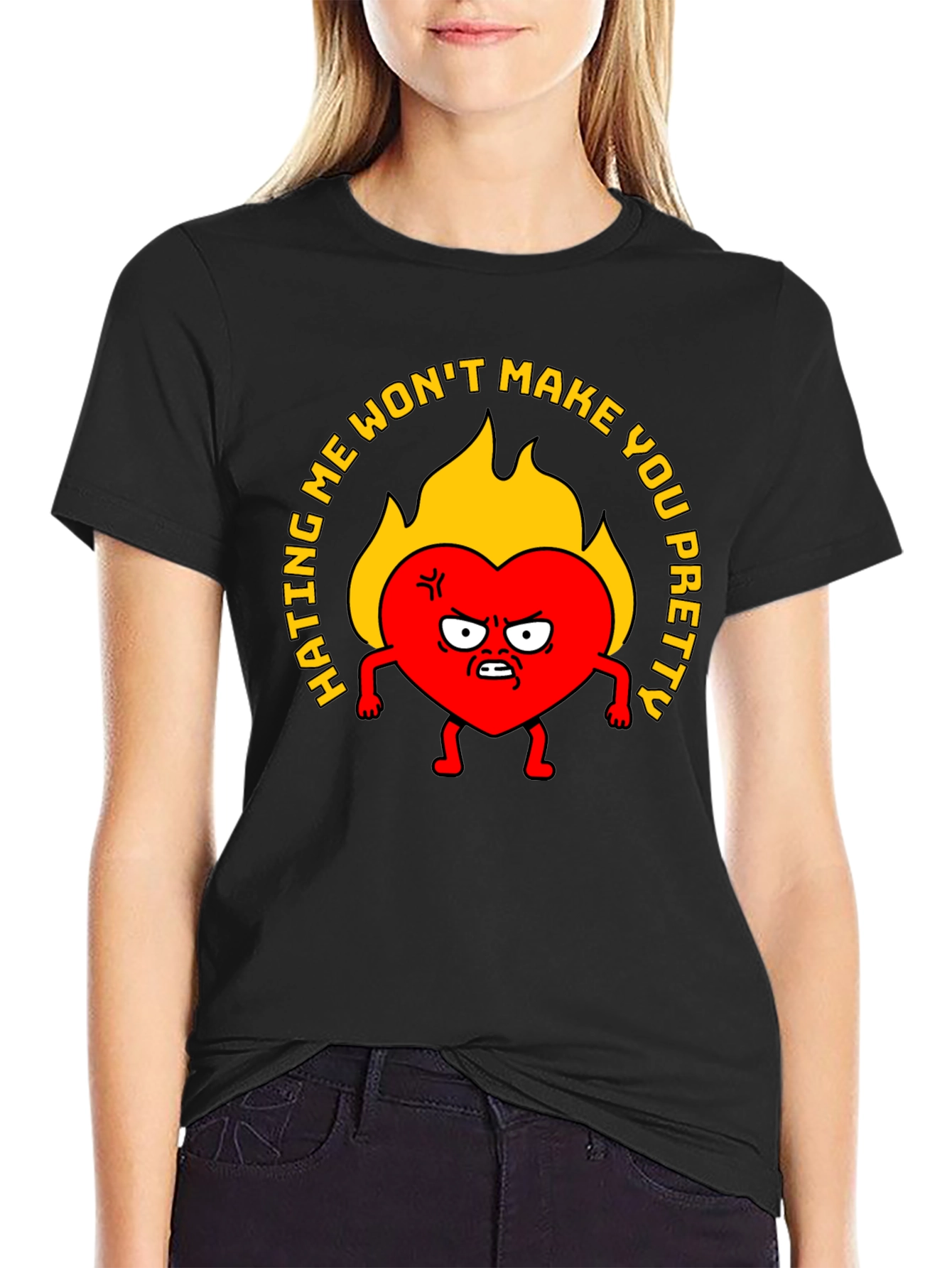 Black Hating Me Won't Make You Pretty Graphic T-Shirt view 2