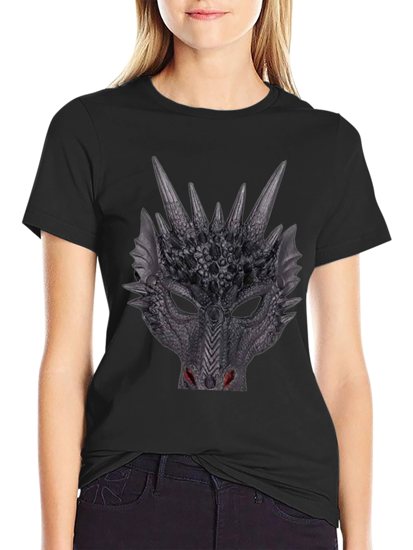 Black Dragon Graphic Black T-Shirt view 2