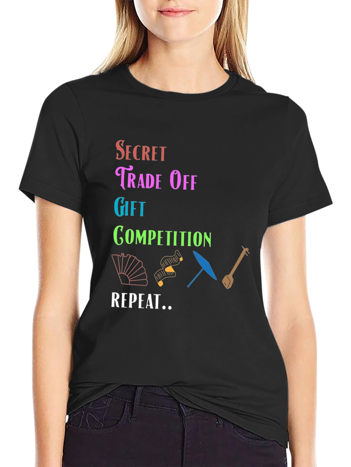 Black Secret Trade Off T-Shirt Gift Competition Repeat view 2