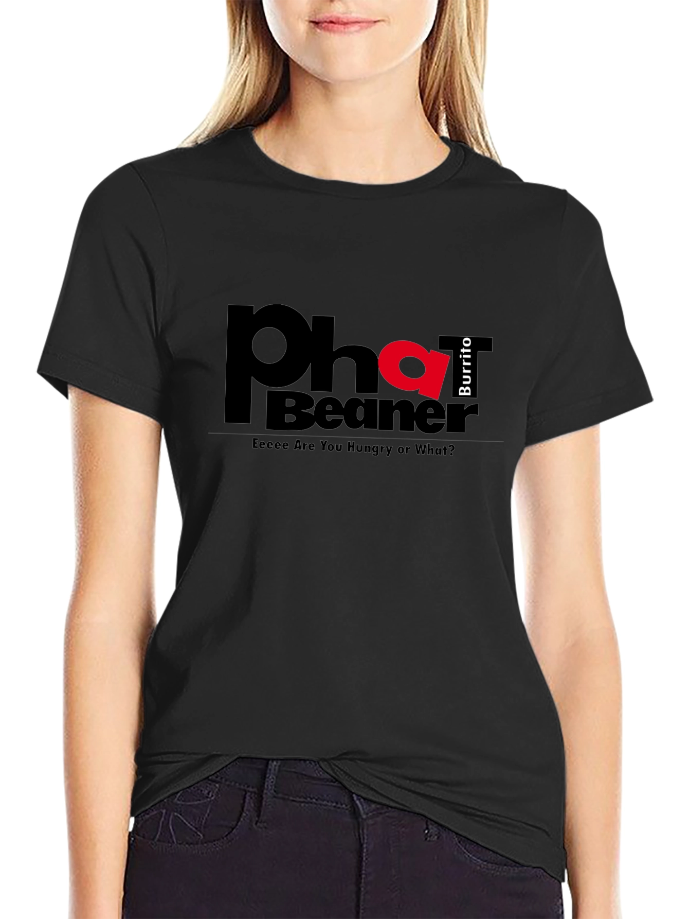 Black Phat Beaner Burrito Graphic T-Shirt view 2