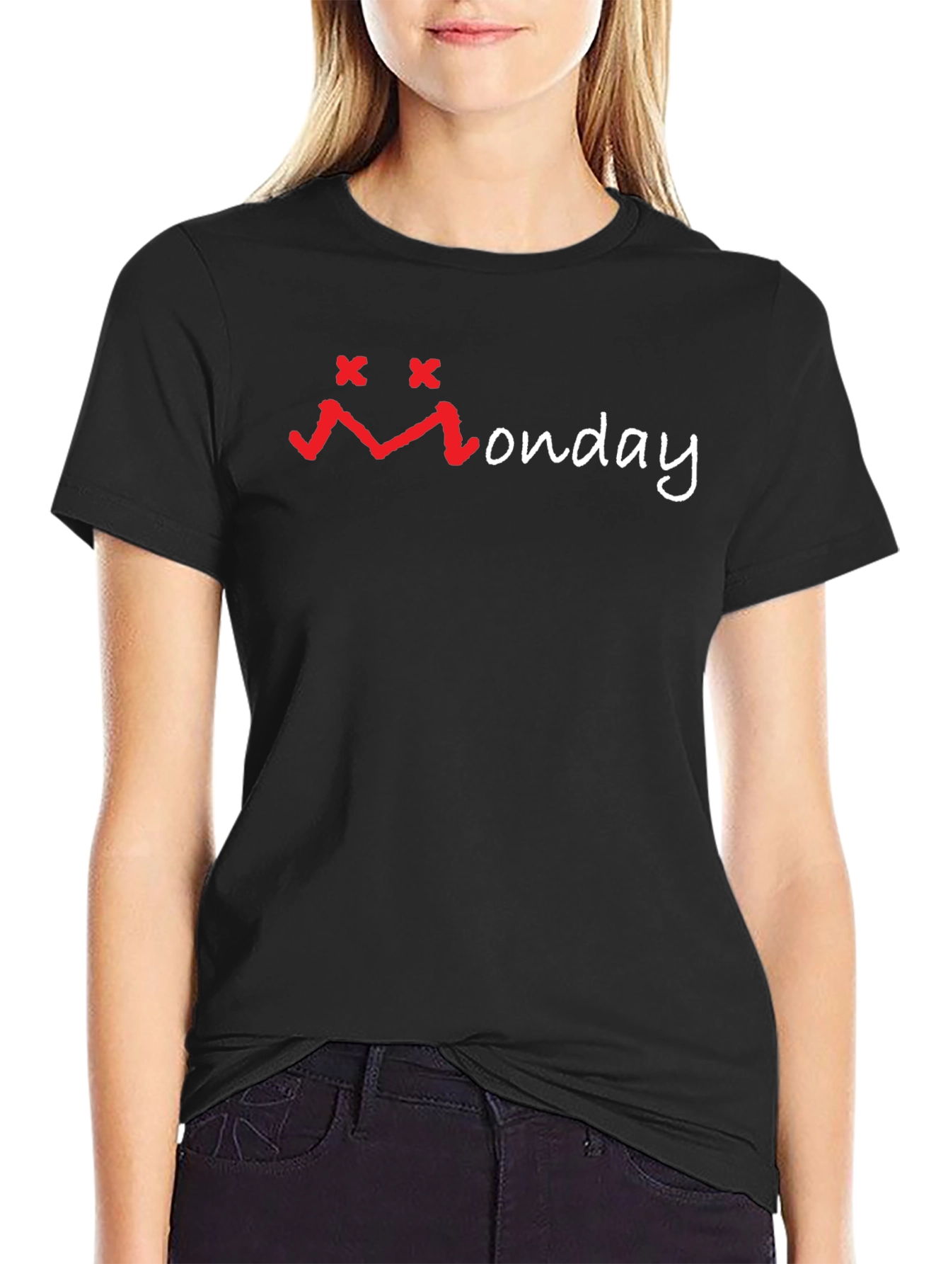 Black Monday Graphic Black T-Shirt - Soft Cotton Blend view 2