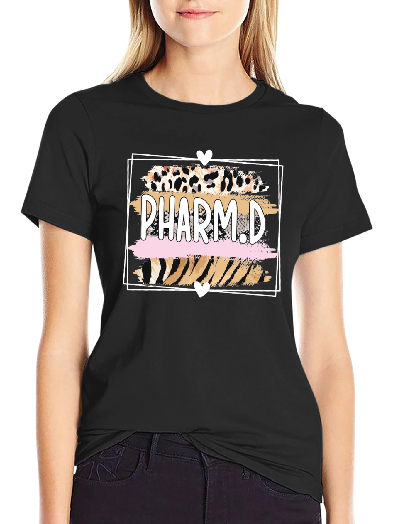 Black Pharm.D Leopard Print T-Shirt view 2