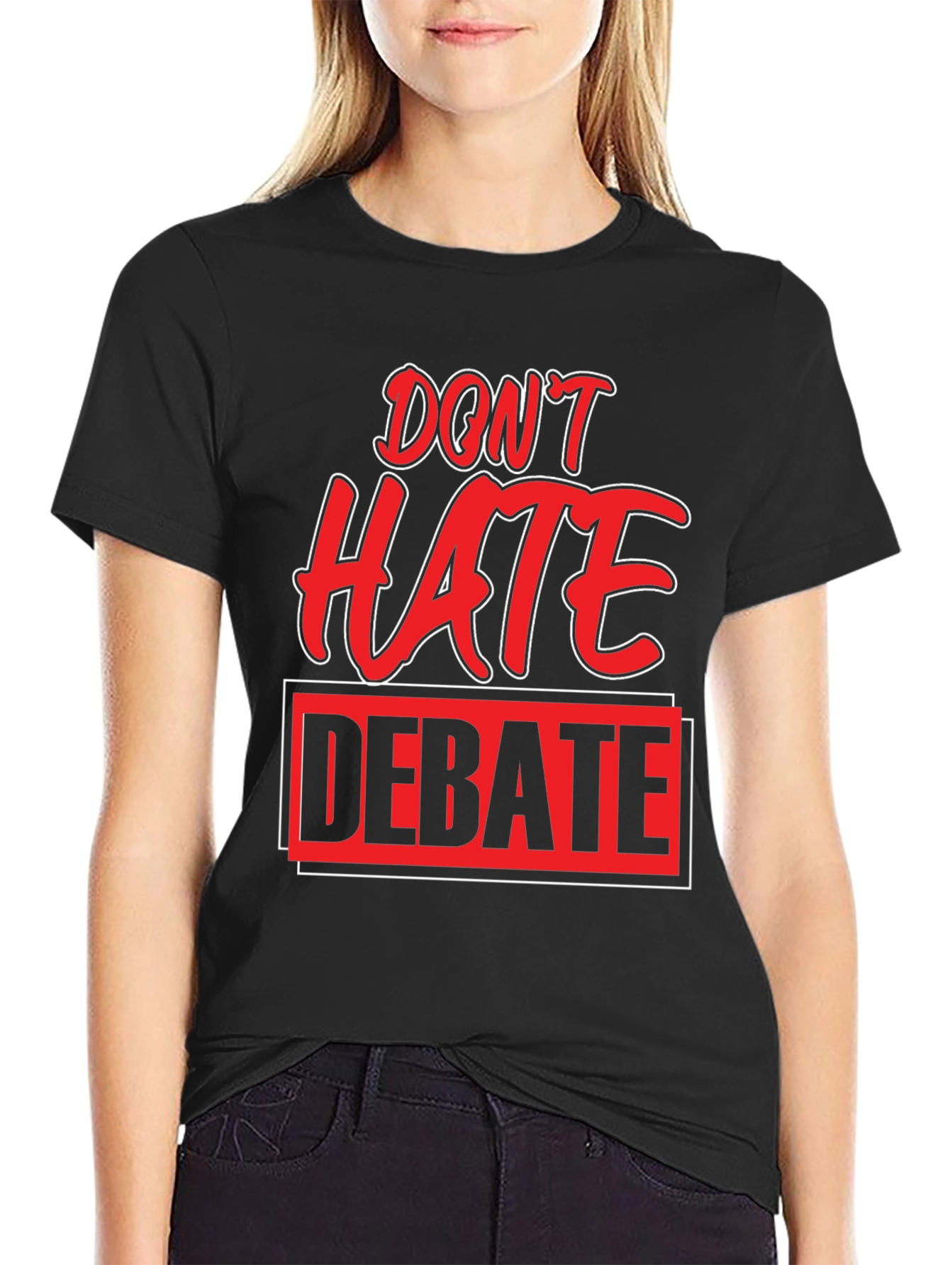 Don't Hate Debate Graphic Tee - 2