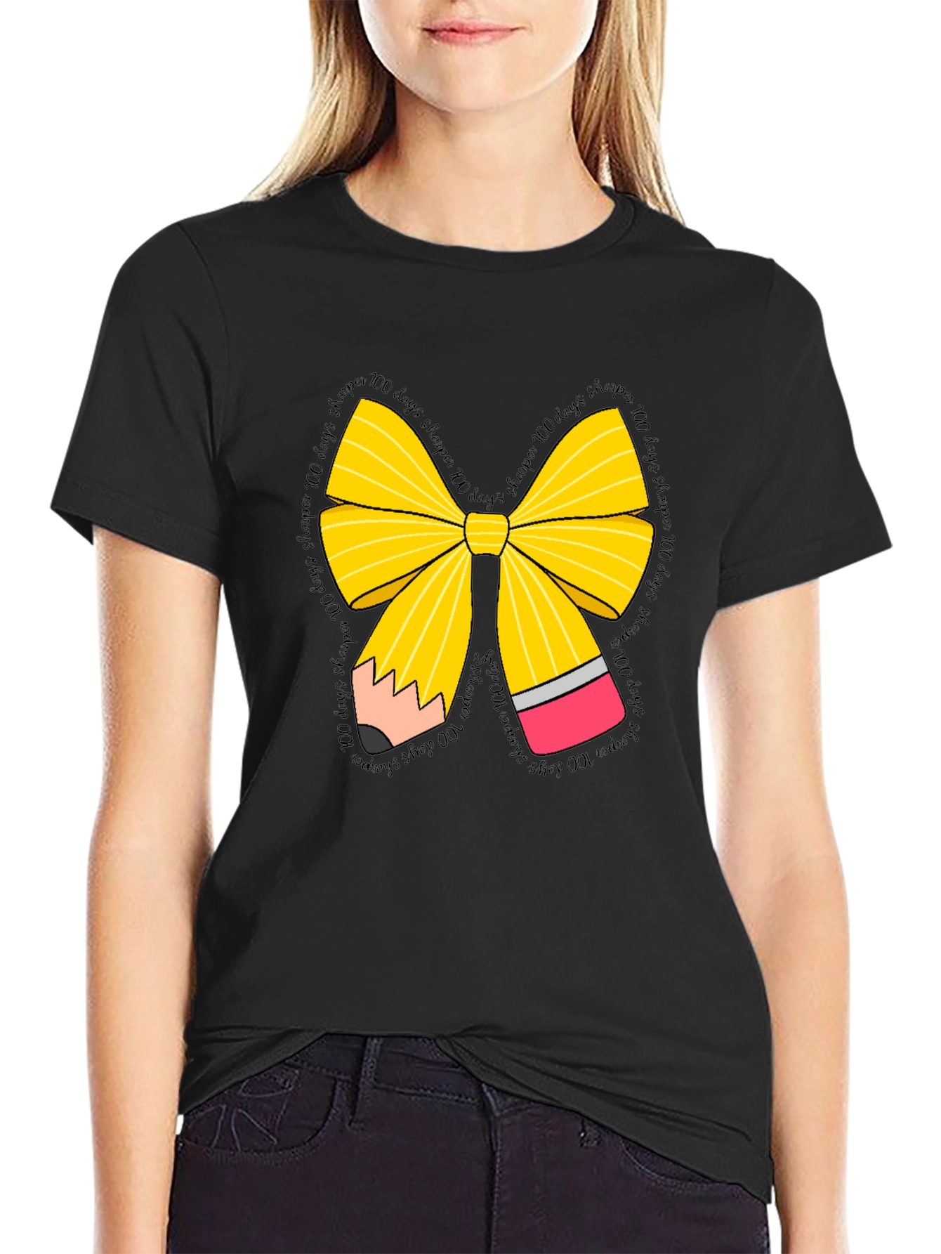 100 Days Sharper Pencil Bow T-Shirt - 2