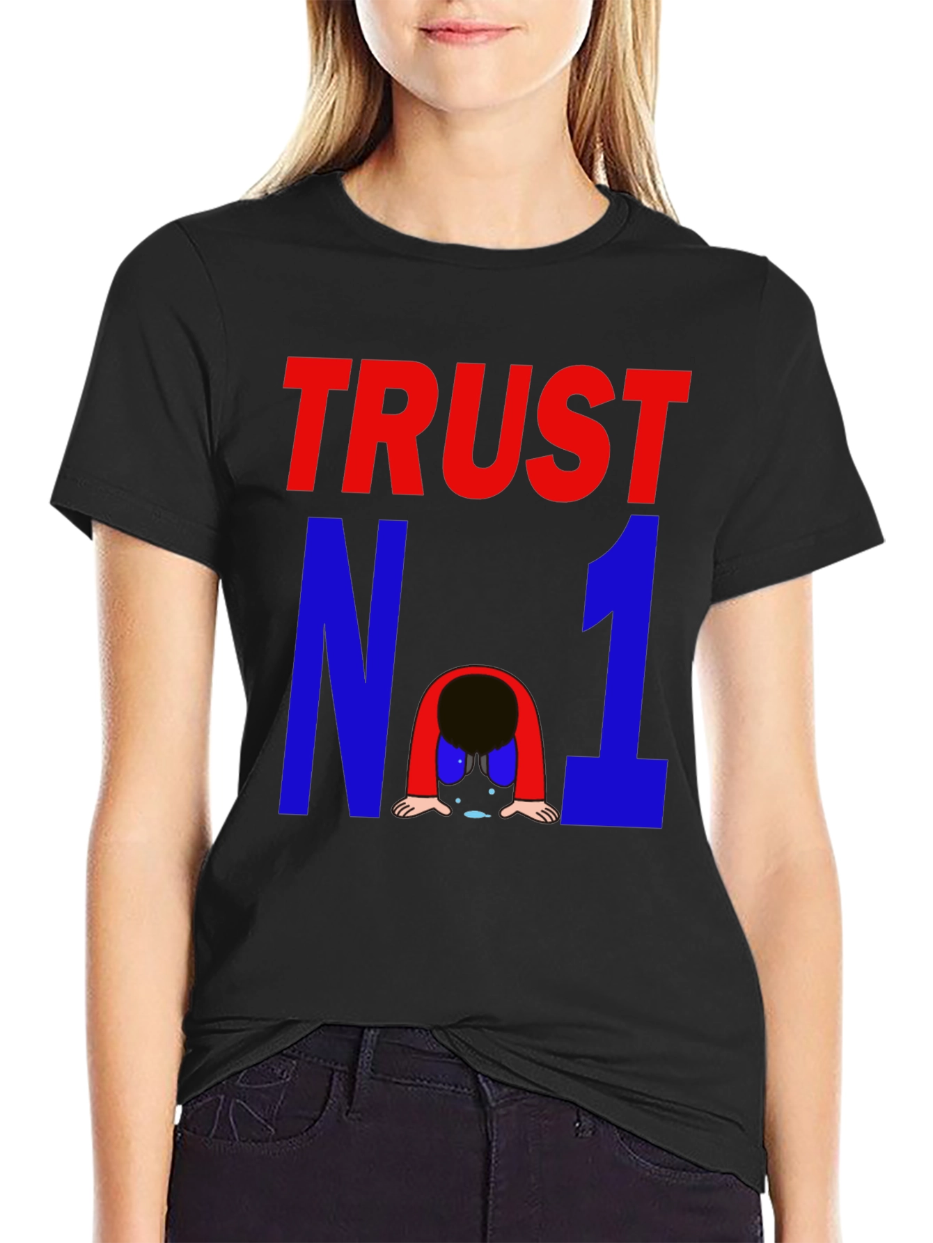 Black Trust No One Graphic Tee - Mens view 2