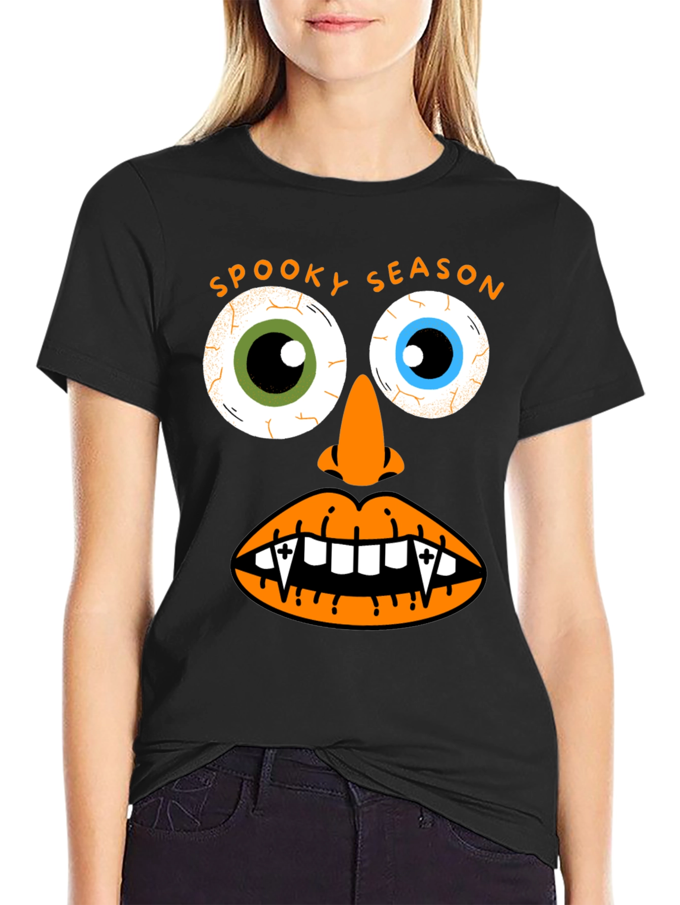 Black Spooky Season Graphic Tee view 2