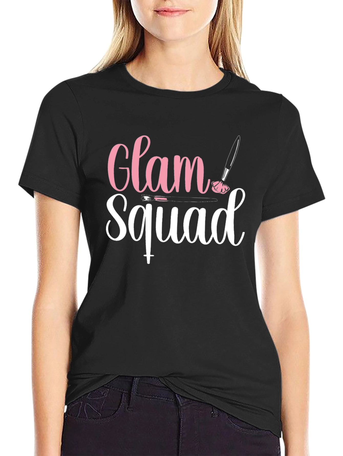 Black Glam Squad Graphic T-Shirt - Makeup Artist Tee view 2