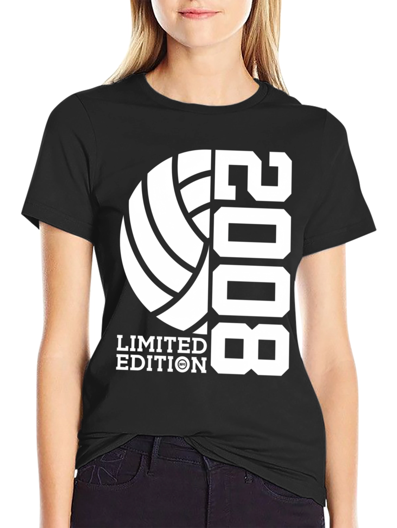 Black Volleyball Limited Edition 2008 Graphic T-Shirt view 2