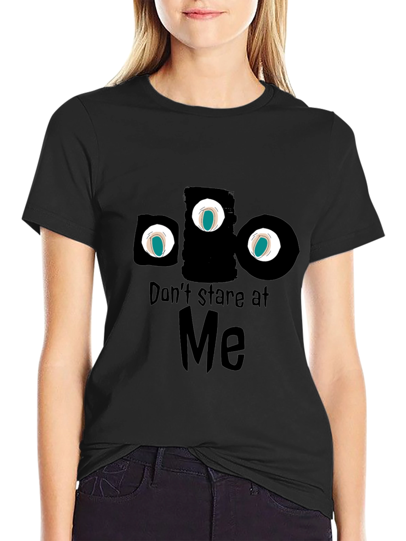 Black Don't Stare at Me Graphic Tee view 2